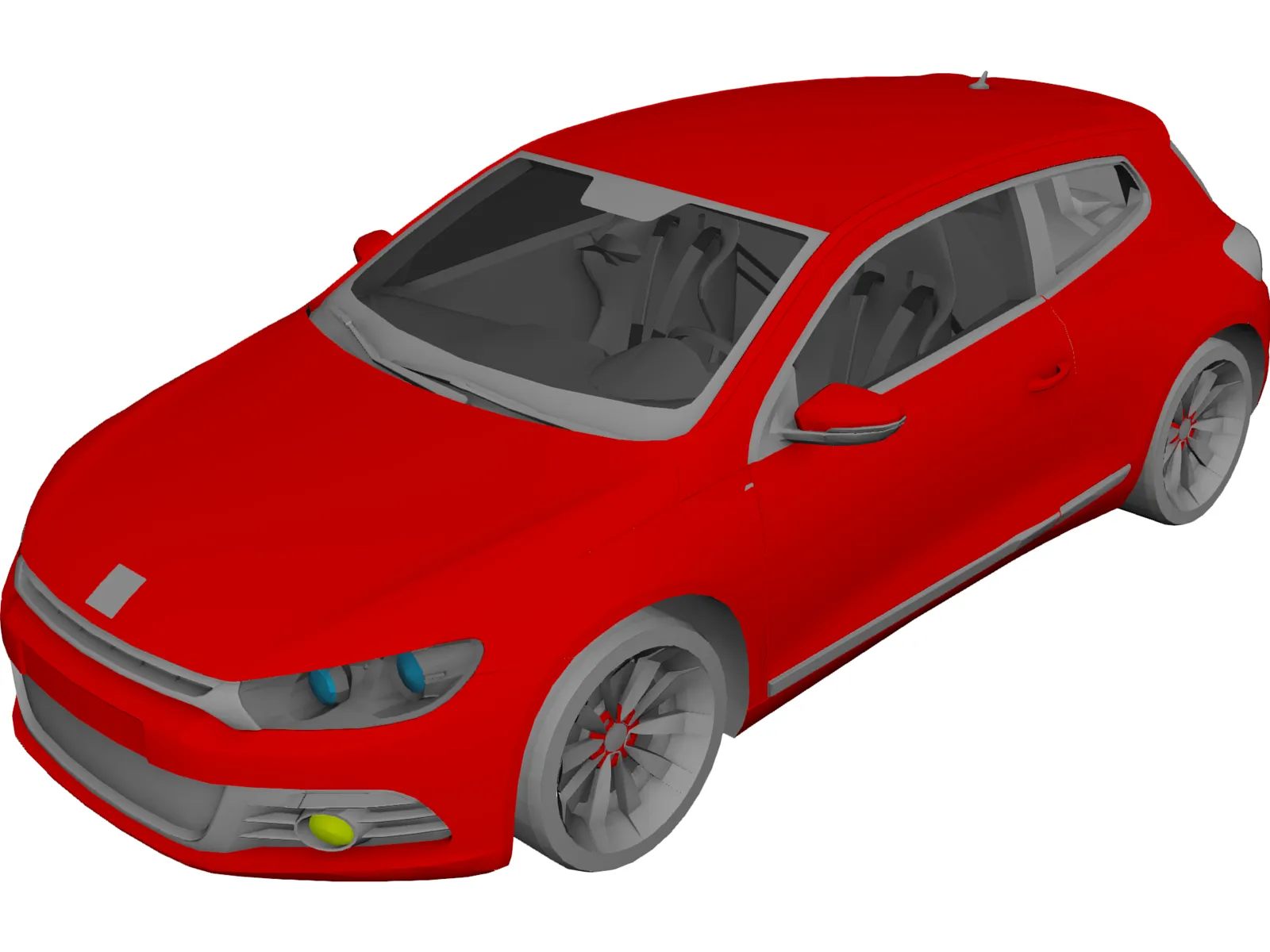 Volkswagen Scirocco (2009) 3D Model main preview