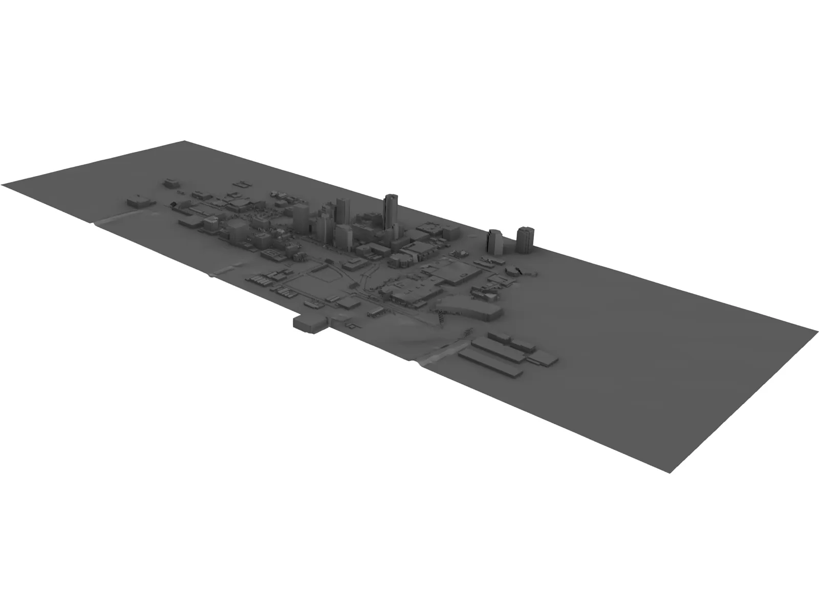 F1 Phoenix Grand Prix Track 1991 Layout 3D Model main preview