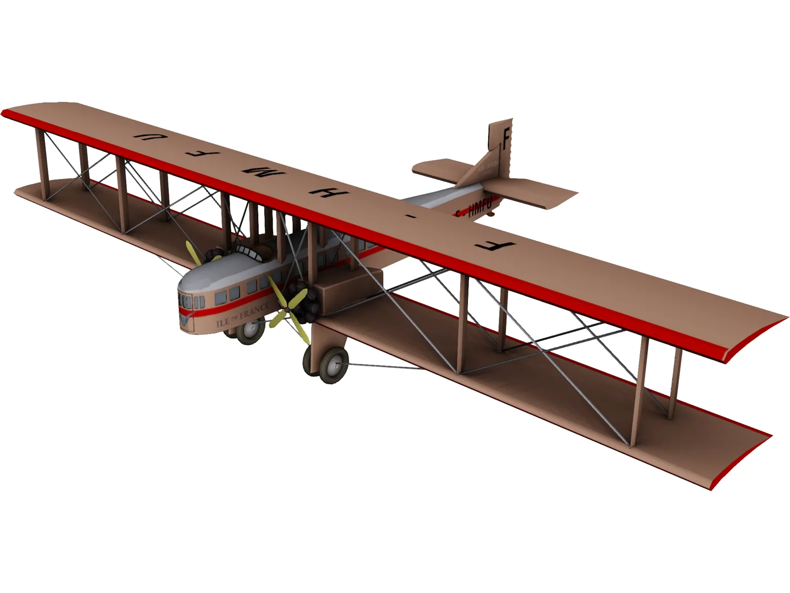 Farman F.60 Goliath 3D Model main preview