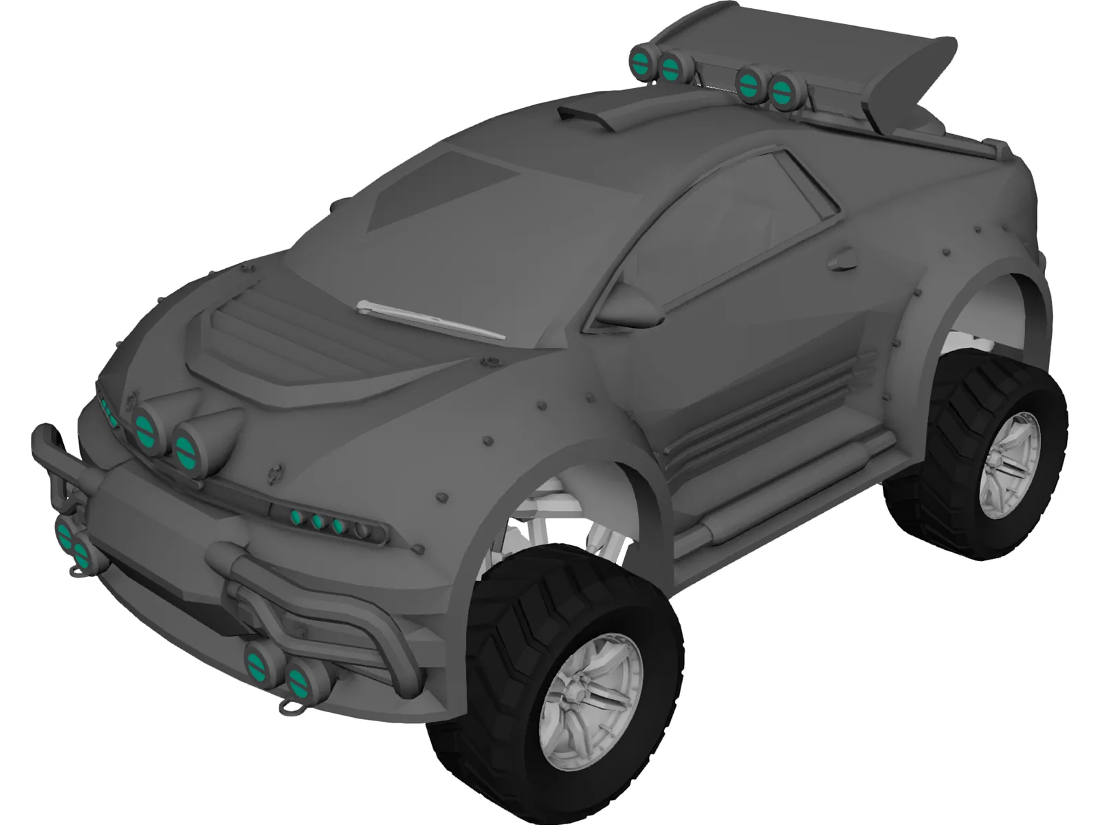 Suped up 4x4 Bug 3D Model main preview