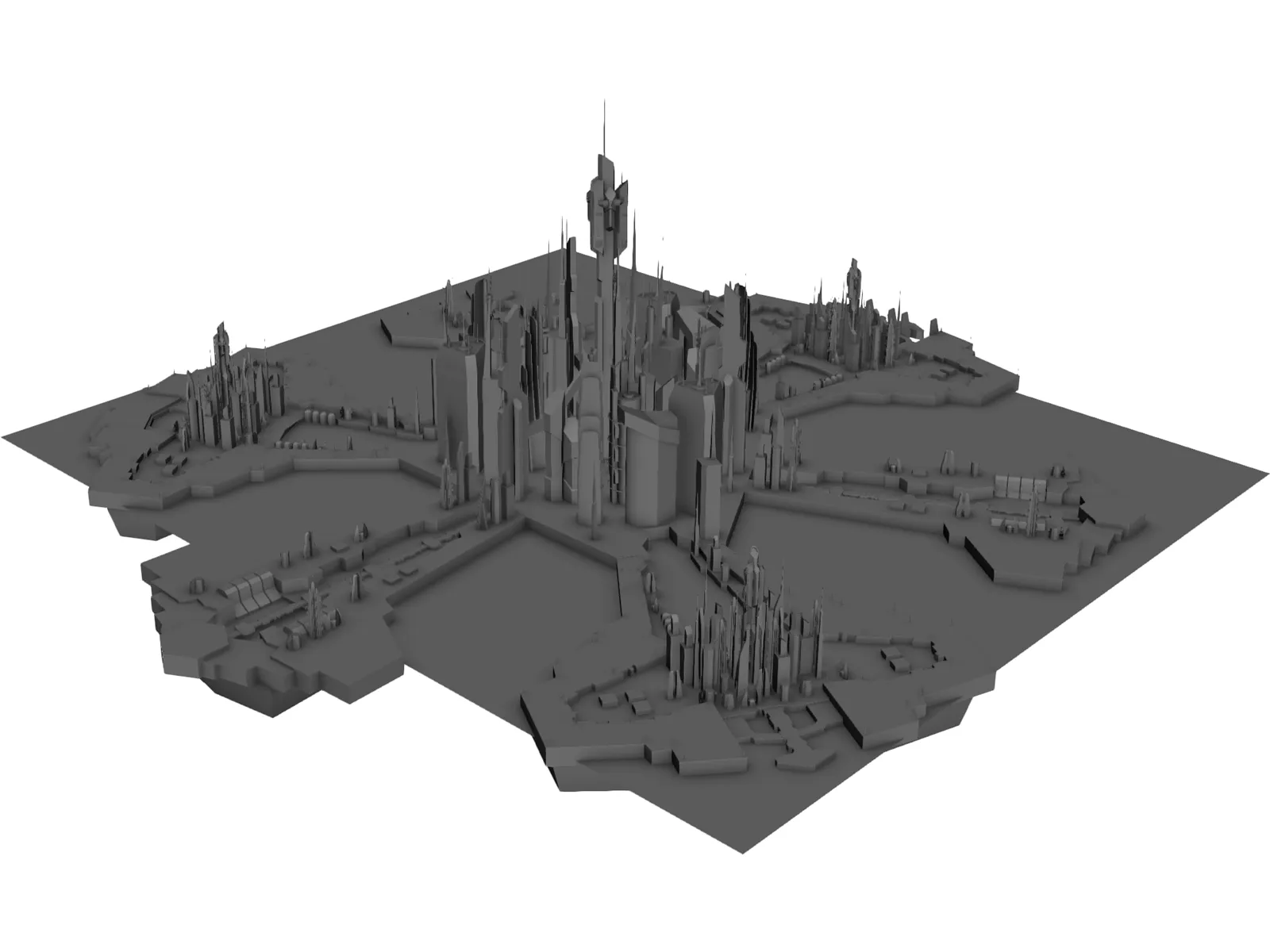 Stargate Atlantis City 3D Model main preview
