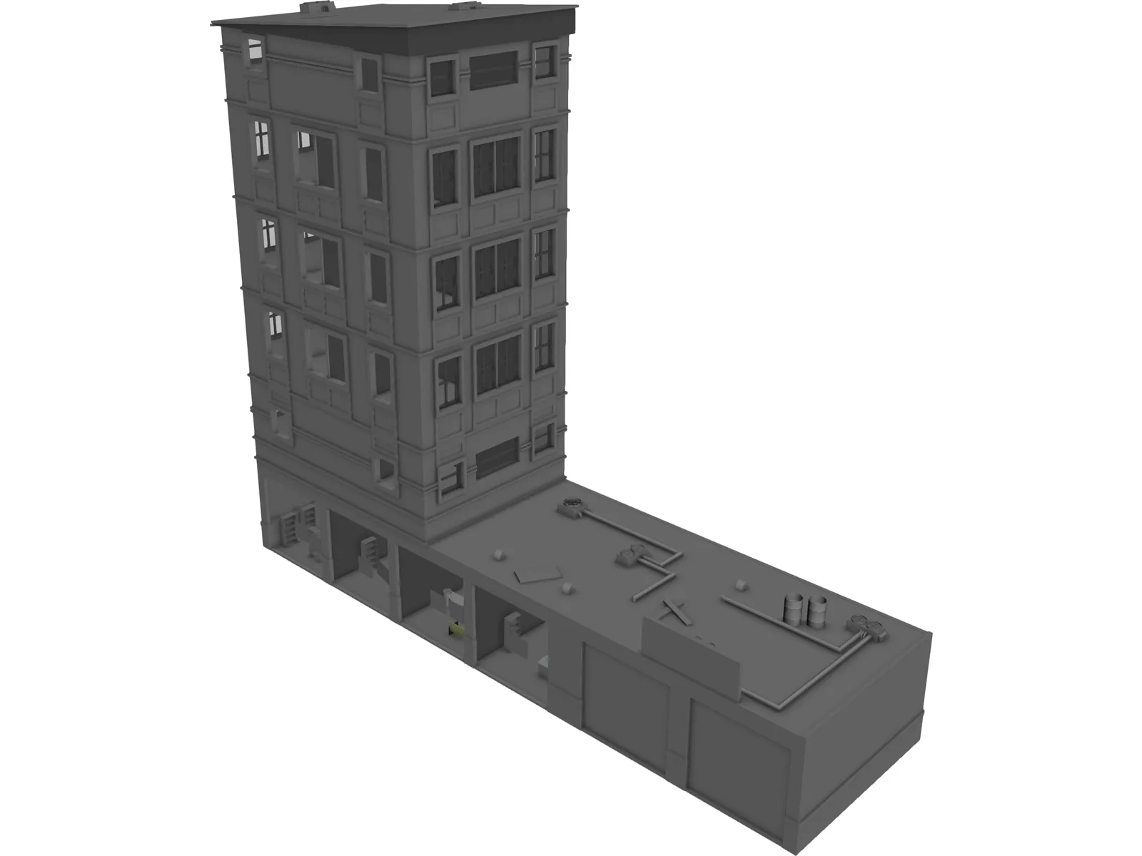 Autoservice 3D Model main preview