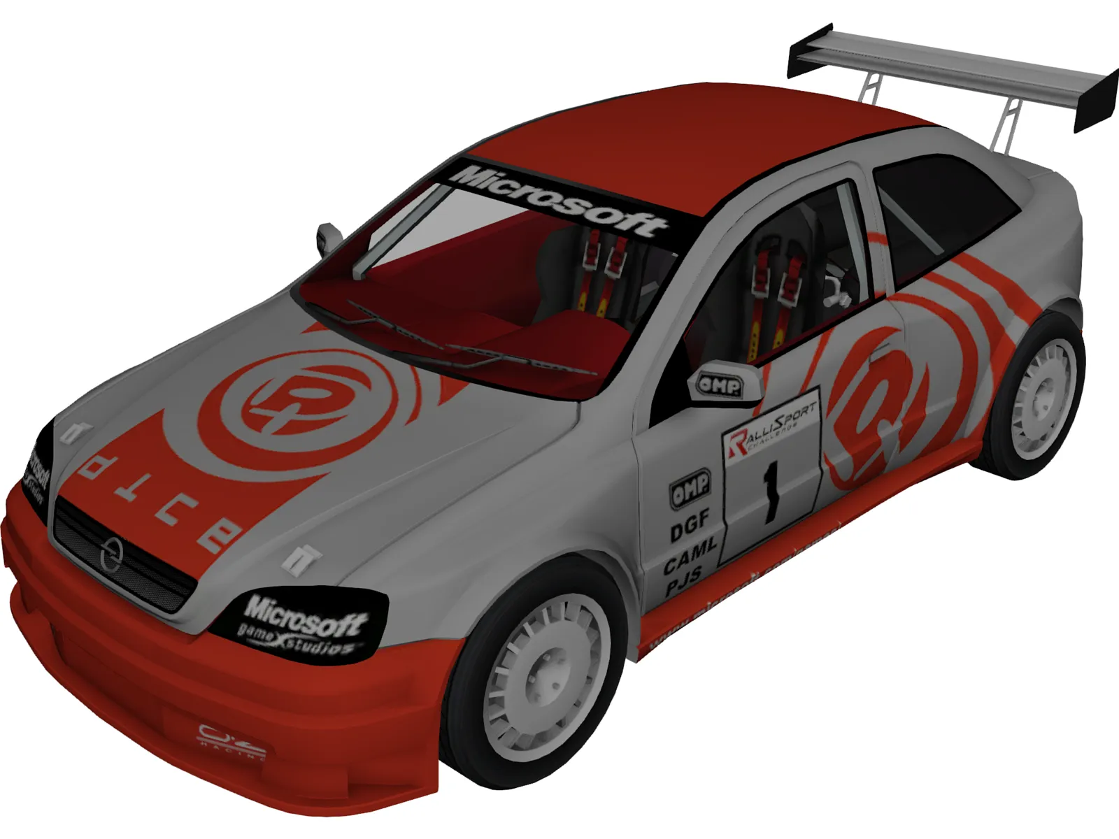 Opel Astra Rally Car 3D Model main preview