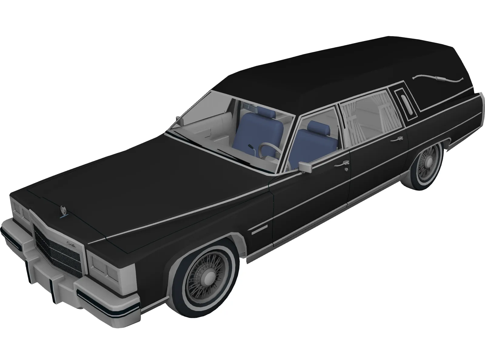 Cadillac Hearse 3D Model main preview