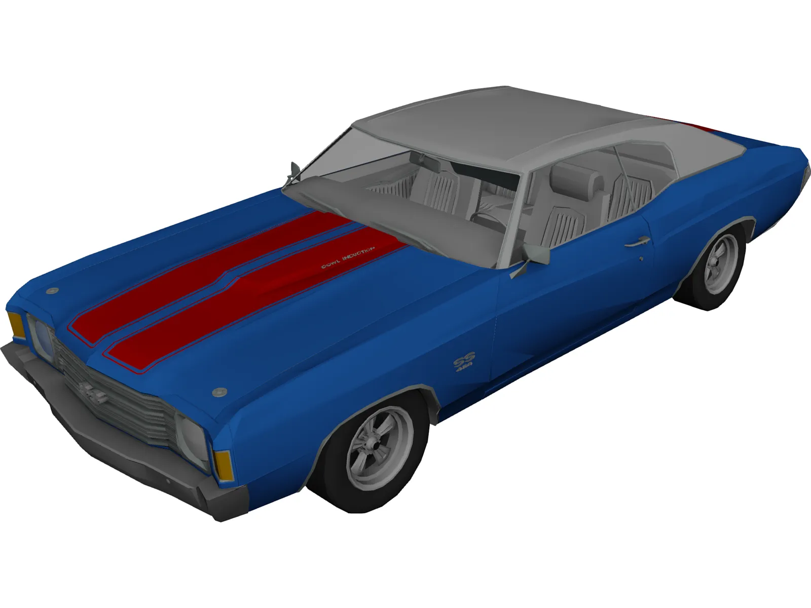 Chevrolet Chevelle SS (1972) 3D Model main preview