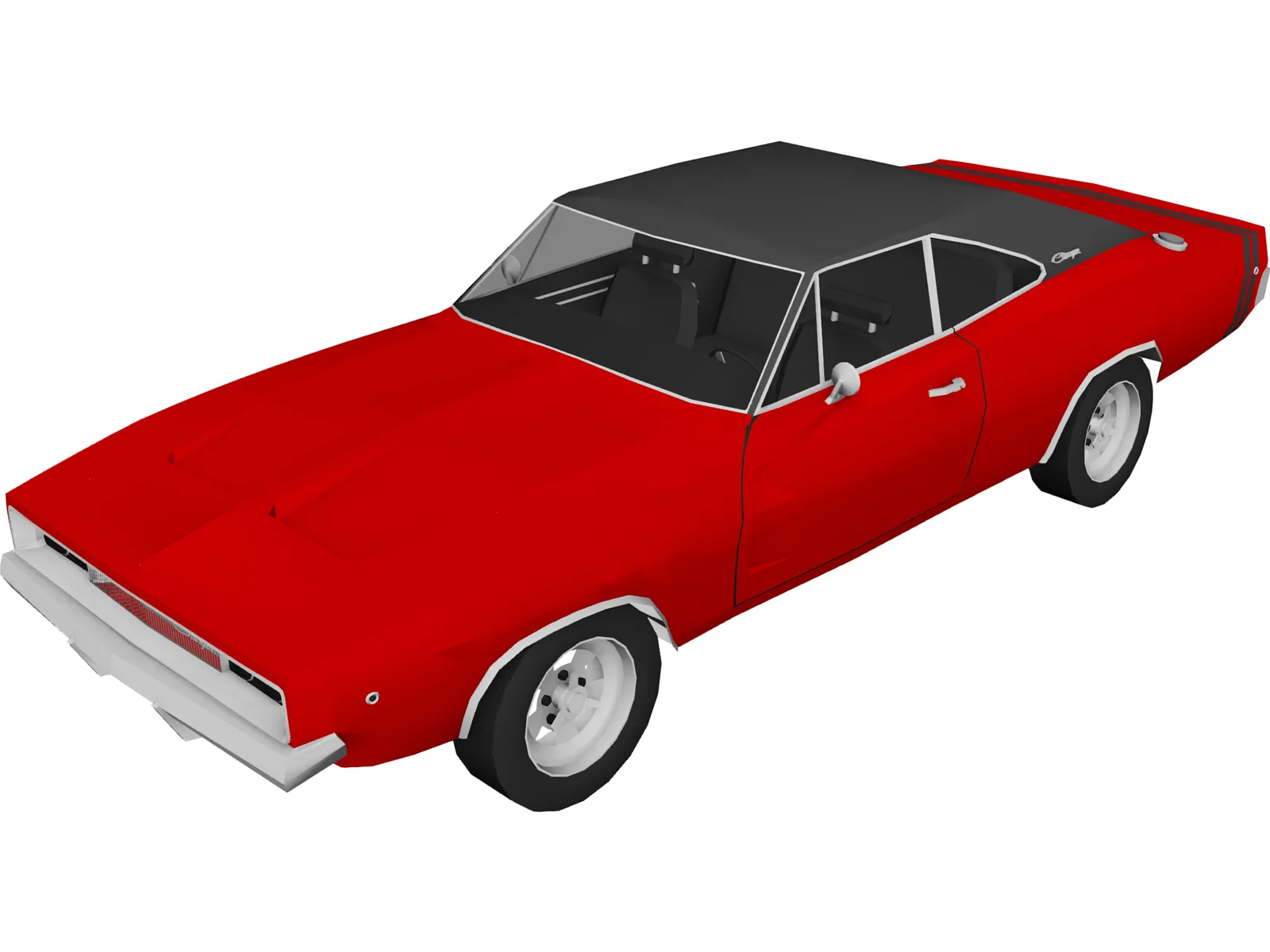 Dodge Charger (1968) 3D Model main preview
