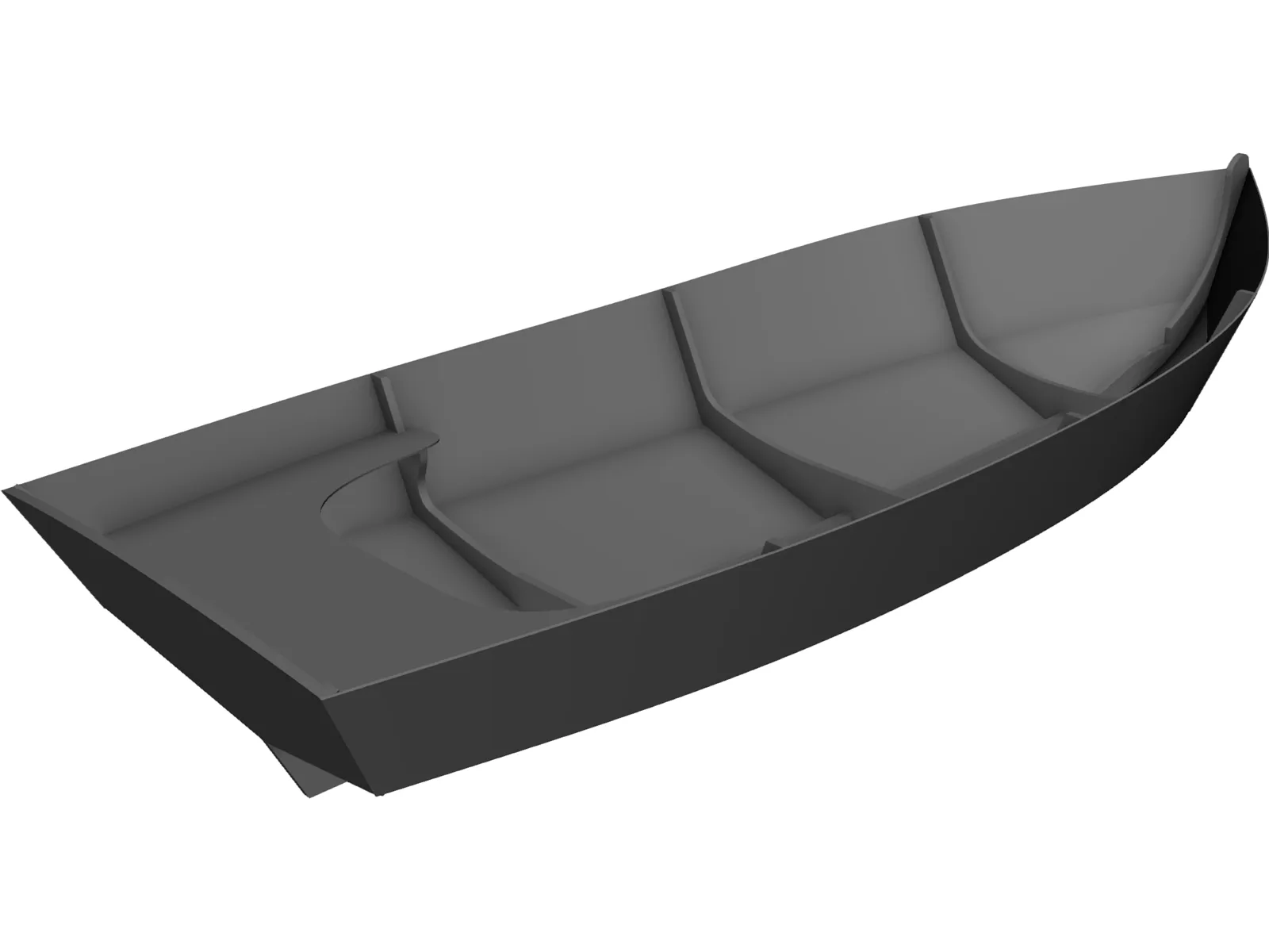 Sea Skiff Boat 3D Model main preview