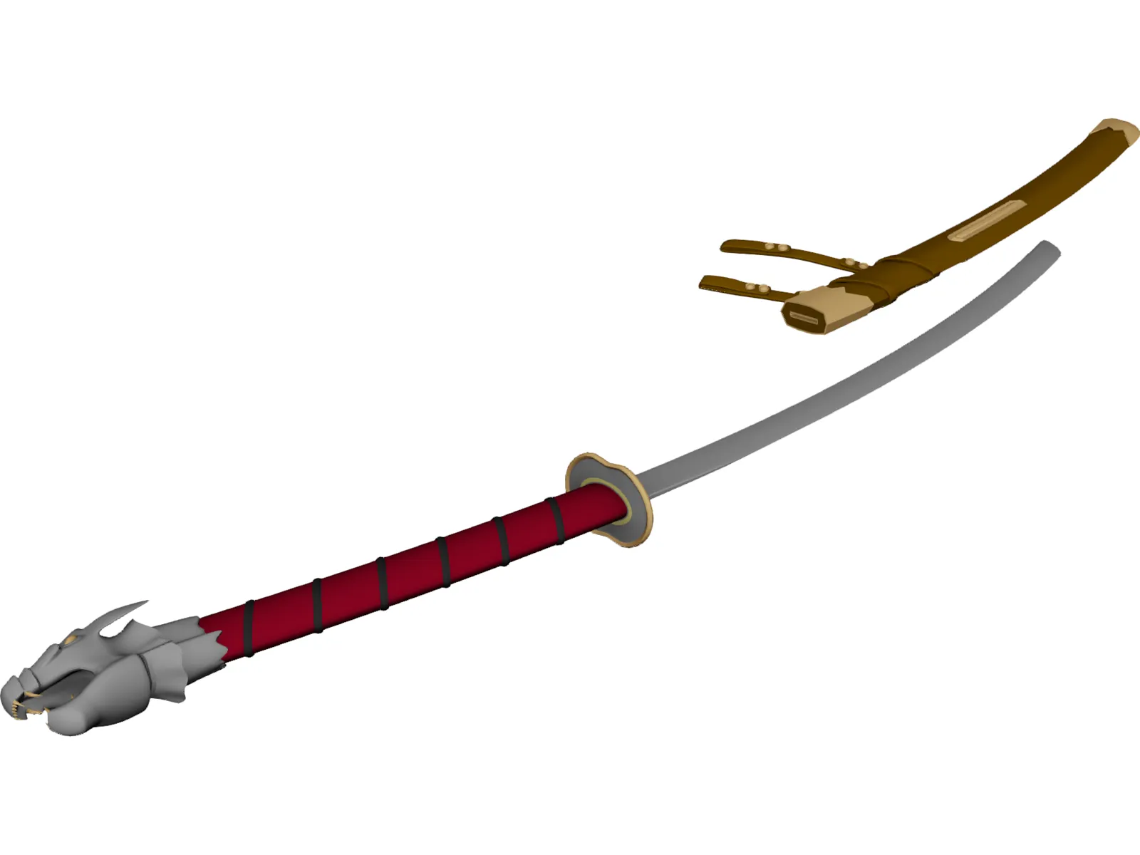 Elvin Sword 3D Model main preview
