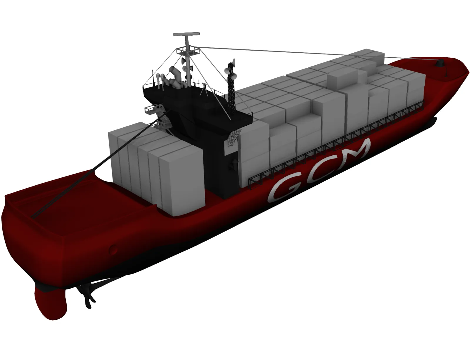 Cargo Ship 3D Model main preview
