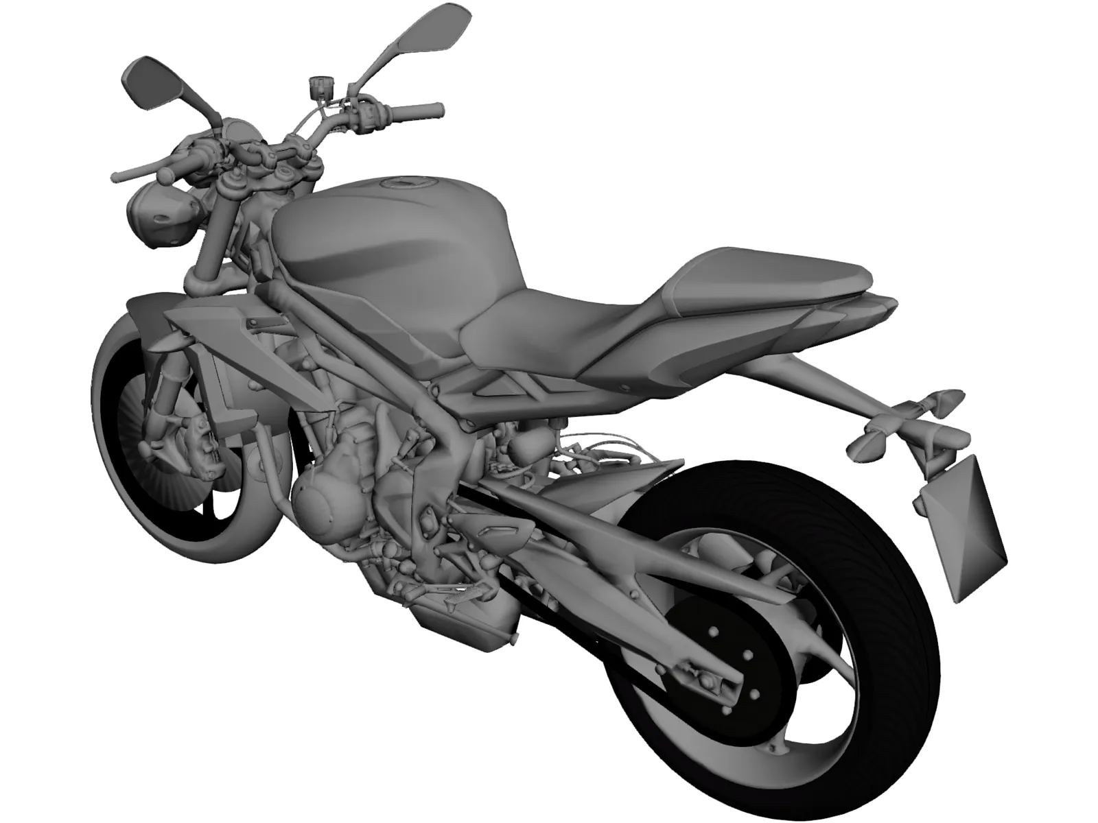 Triumph Street Triple R (2014) 3D Model main preview