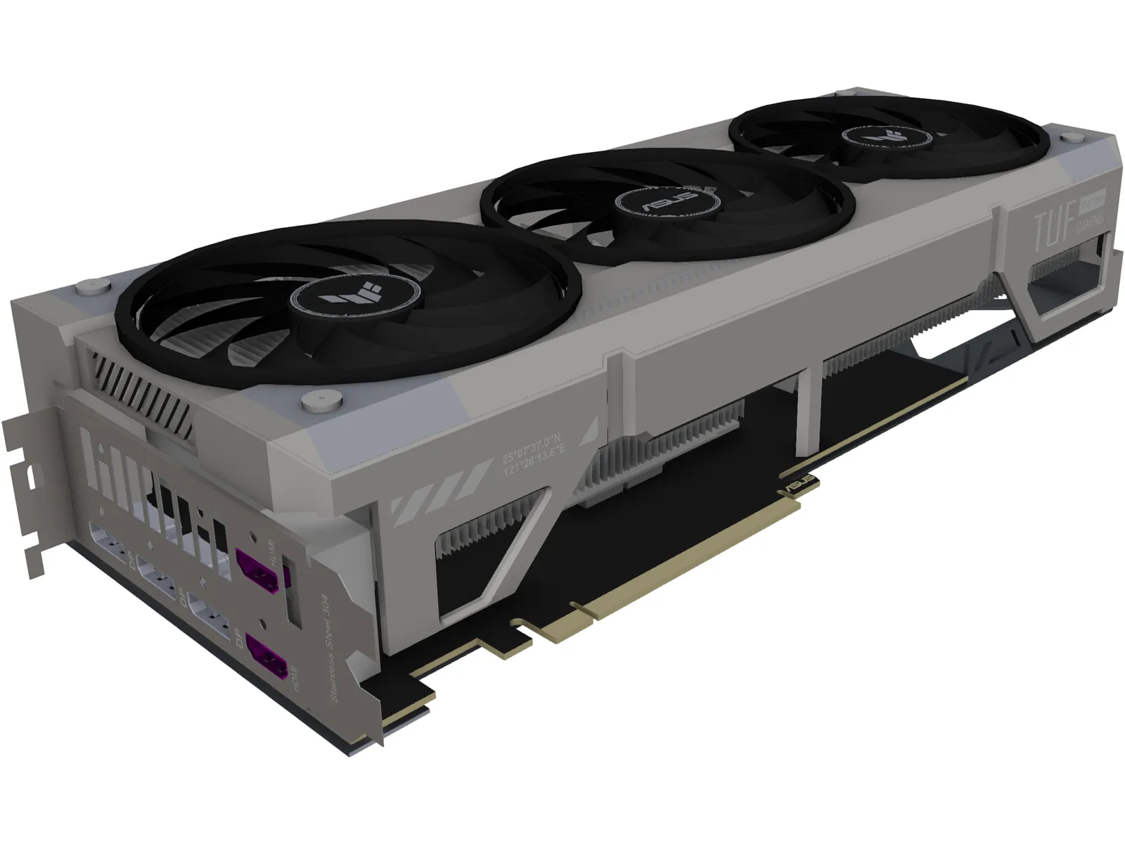 ASUS TUF GeForce RTX 5070 Ti 3D Model main preview