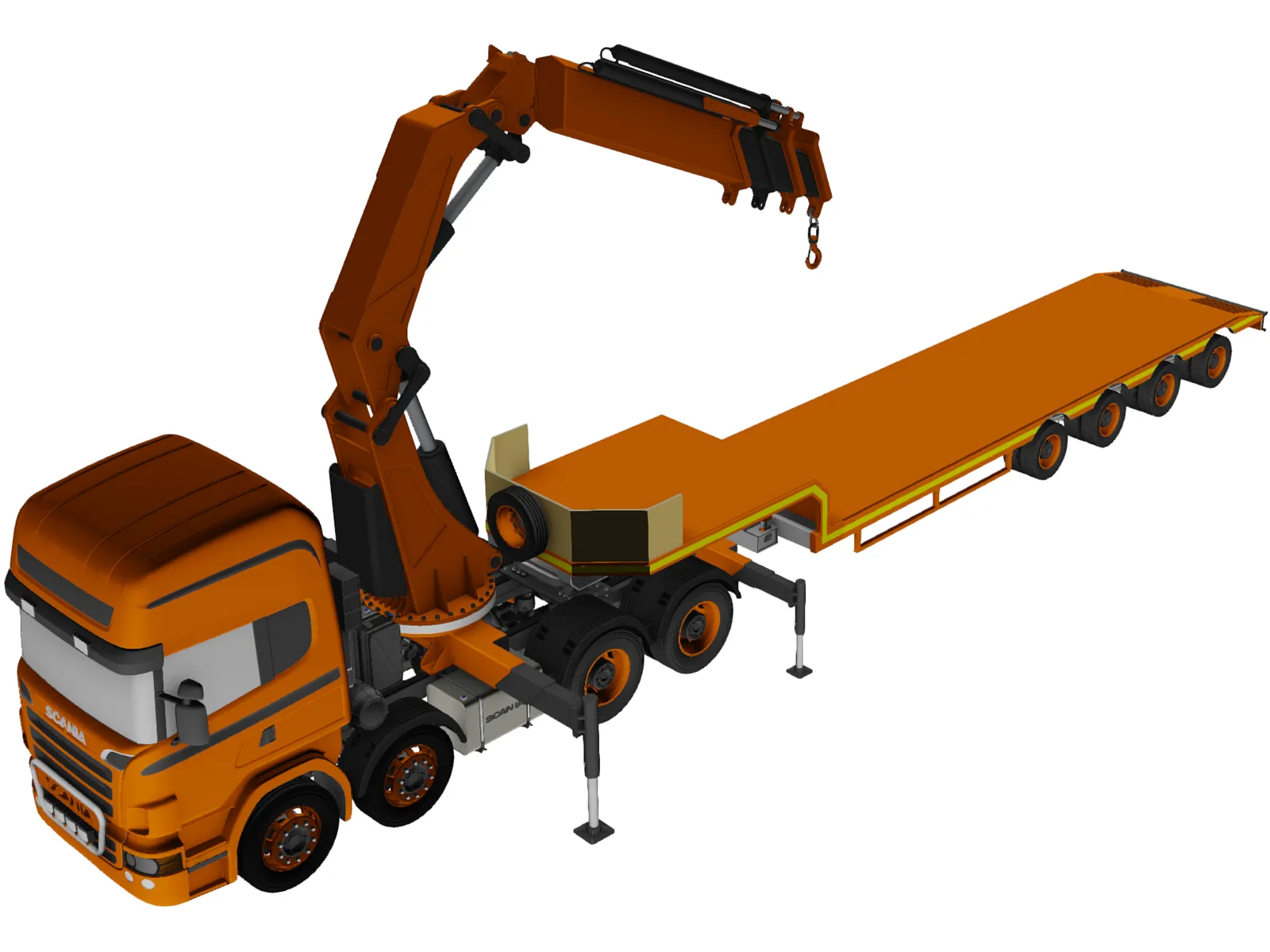 Scania Truck 3D Model main preview