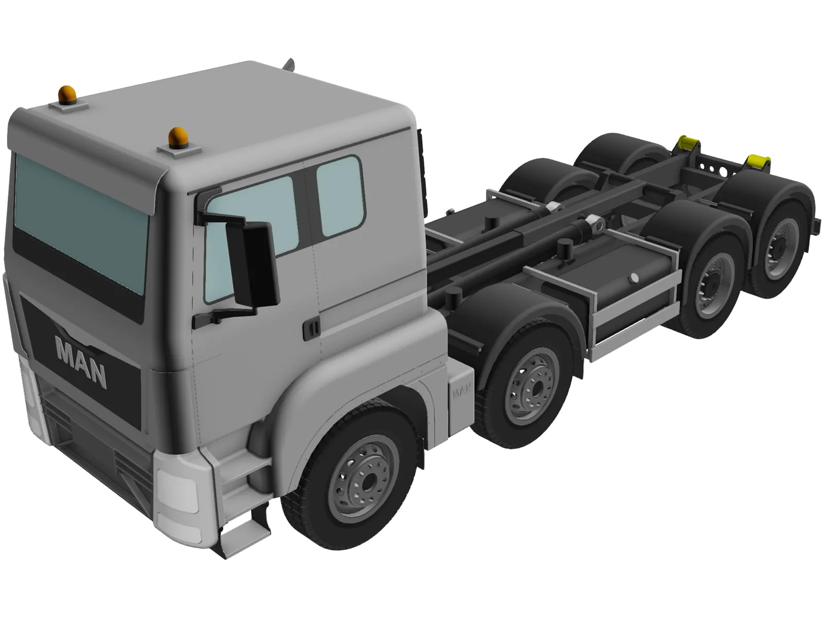 Man 8x4 Hookloader 3D Model main preview
