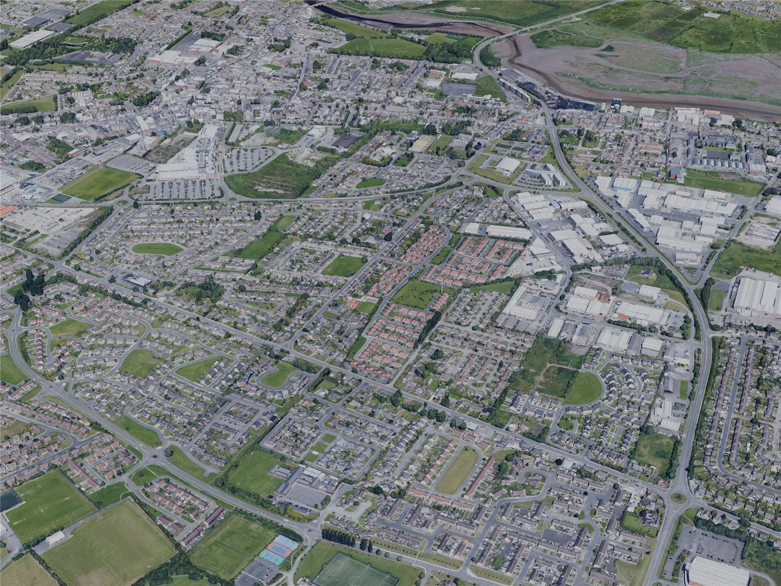 Dundalk City, Ireland (2023) 3D Model main preview