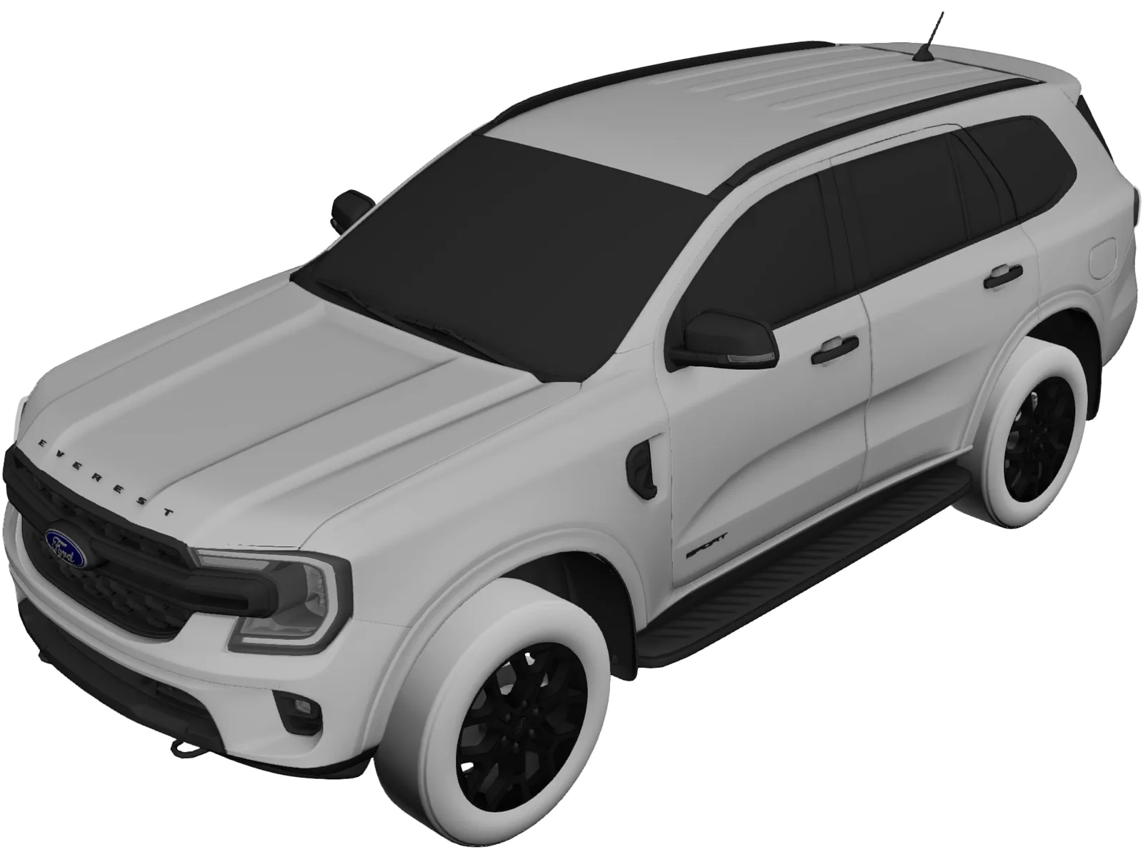 Ford Everest Sport (2023) 3D Model main preview