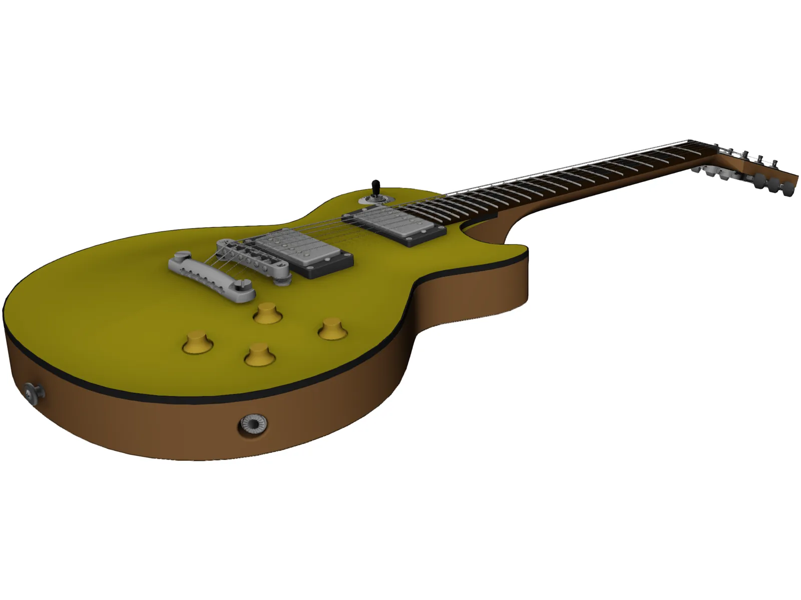 Gibson Les Paul Electric Guitar 3D Model main preview