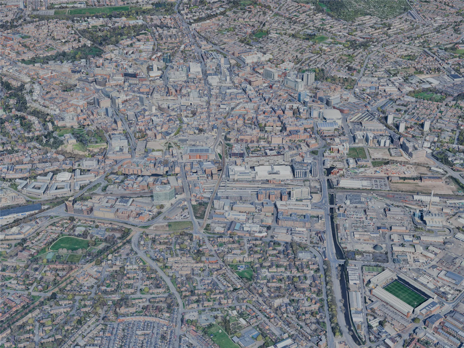 Nottingham City, UK (2025) 3D Model main preview