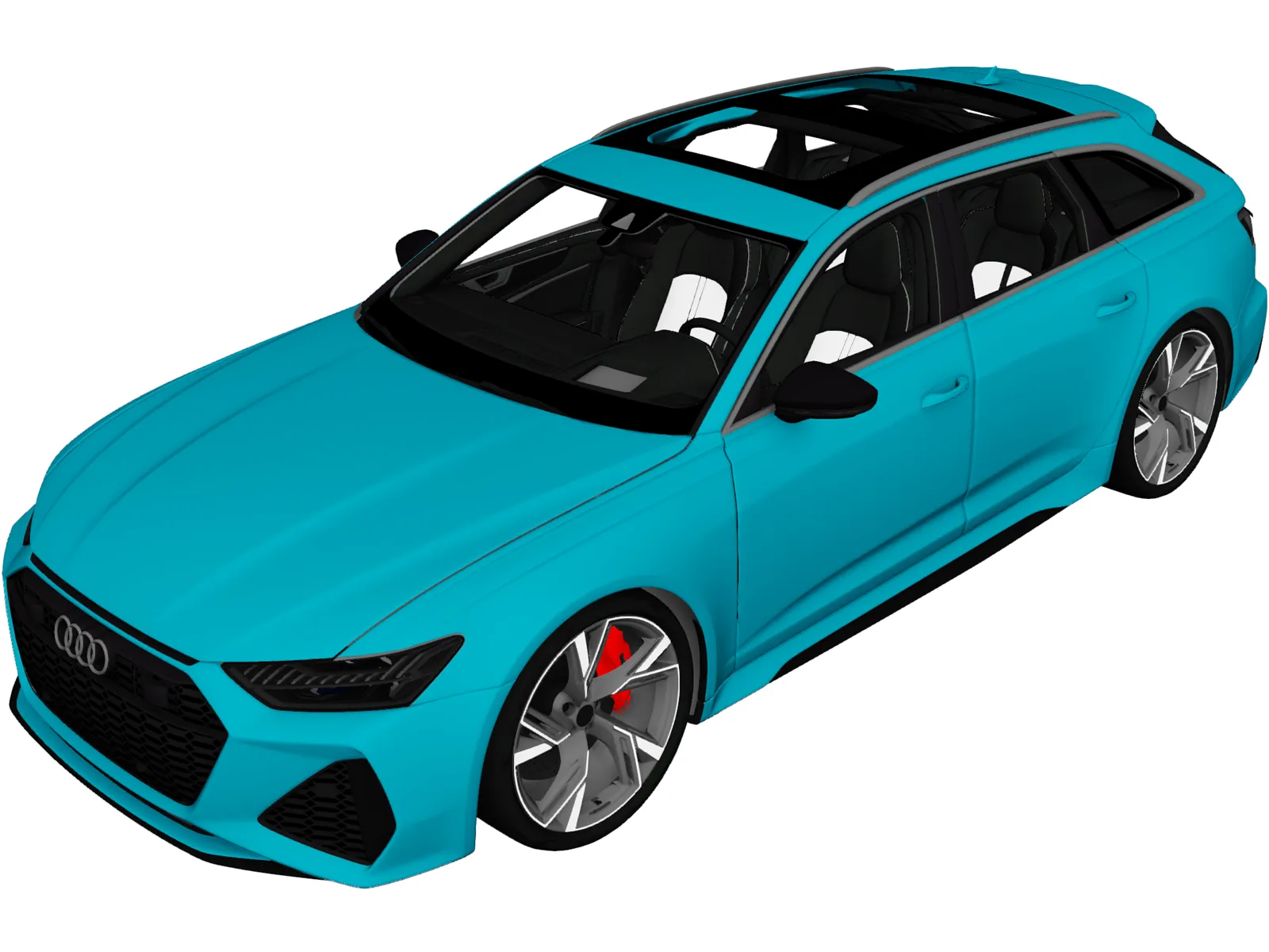 Audi RS6 Avant (2020) 3D Model main preview