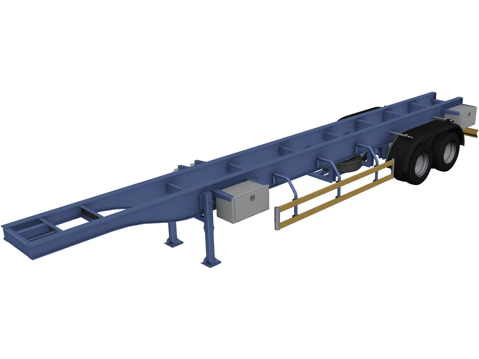 Semitrailer 40ft 3D Model main preview