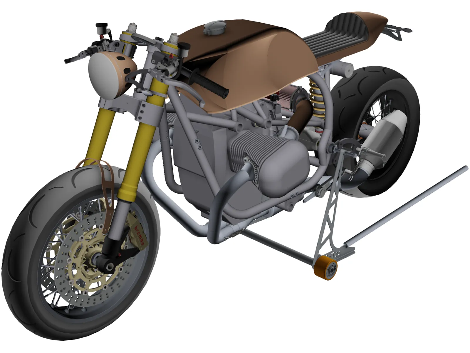 BMW R1100 Cafe Racer 3D Model main preview