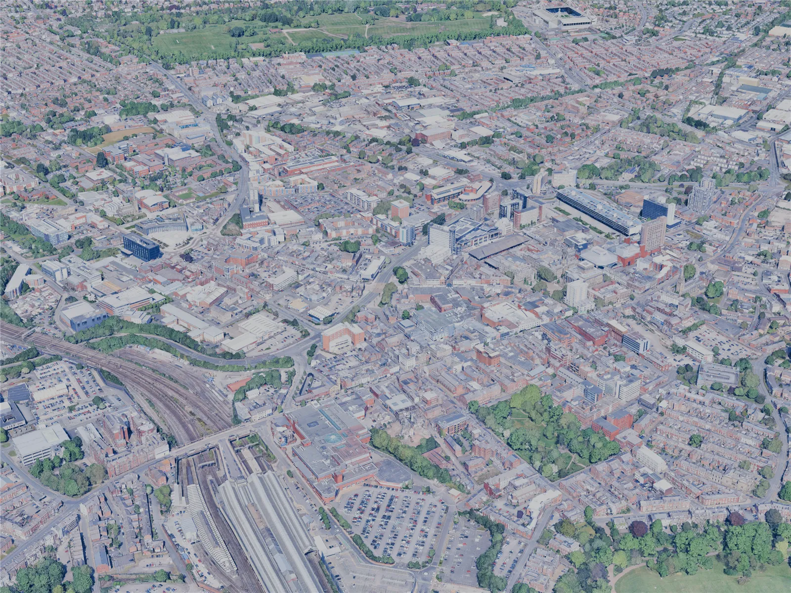 Preston City, UK (2024) 3D Model main preview