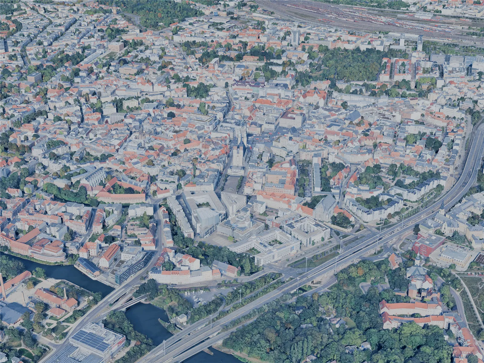 Halle (Saale) City, Germany (2025) 3D Model main preview