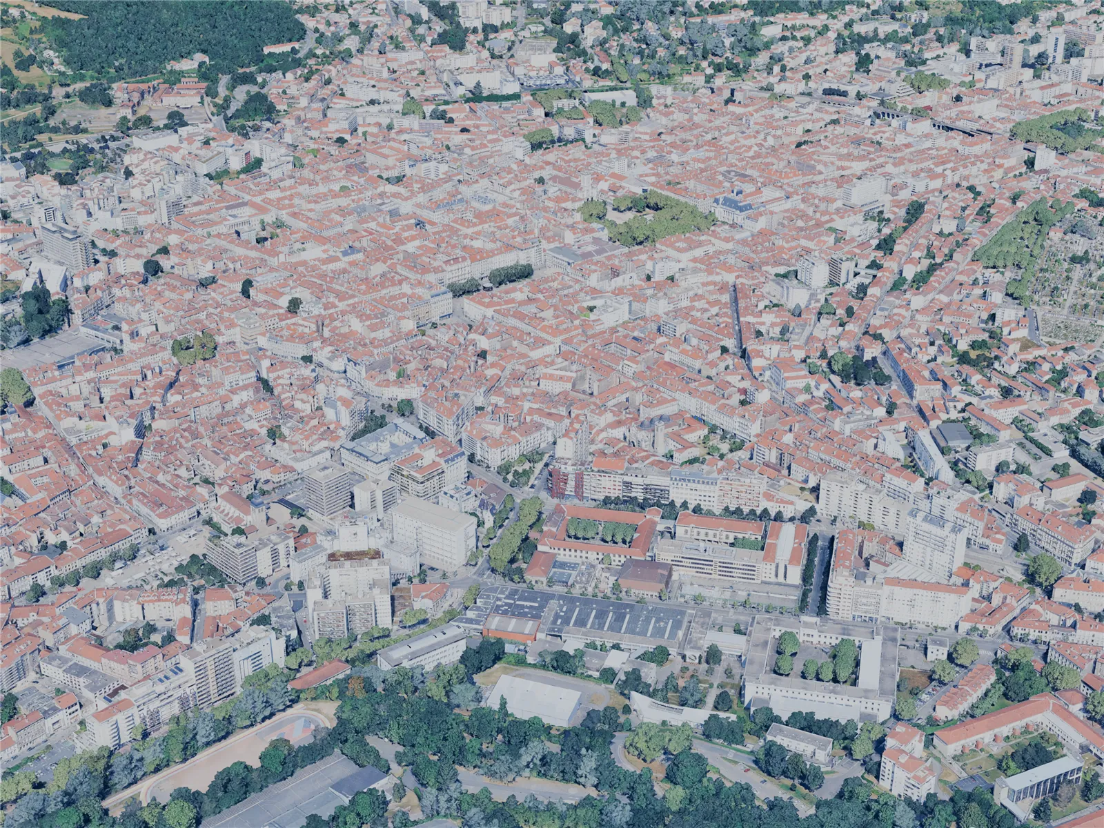 Saint-Etienne City, France (2025) 3D Model main preview