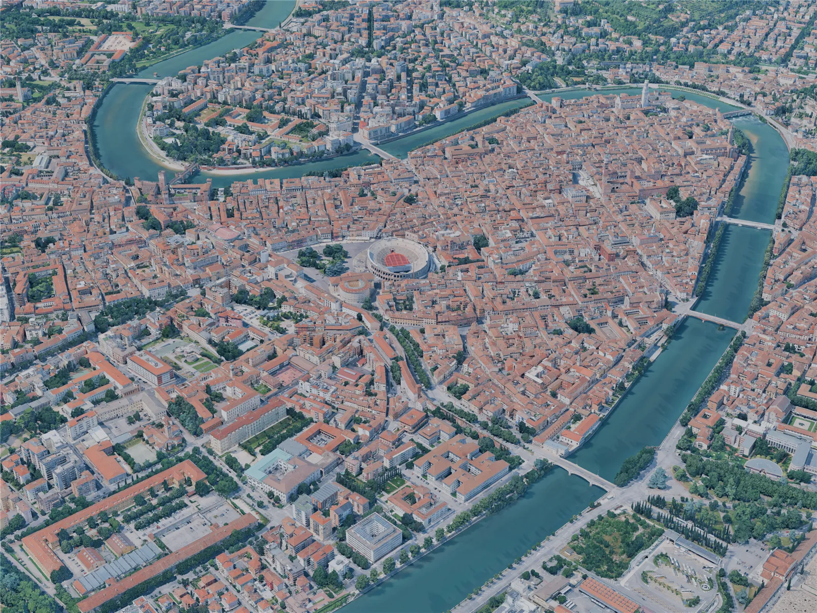 Verona City, Italy (2025) 3D Model main preview