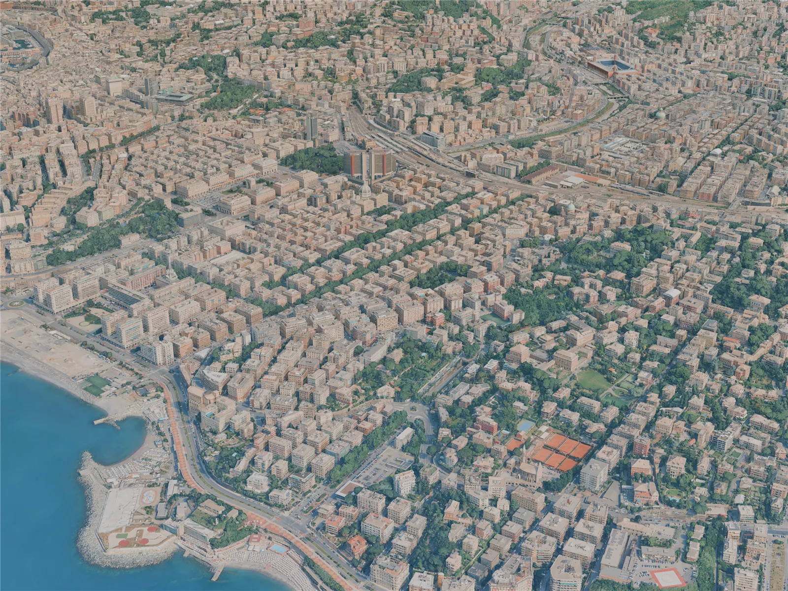 Genoa City, Italy (2025) 3D Model main preview