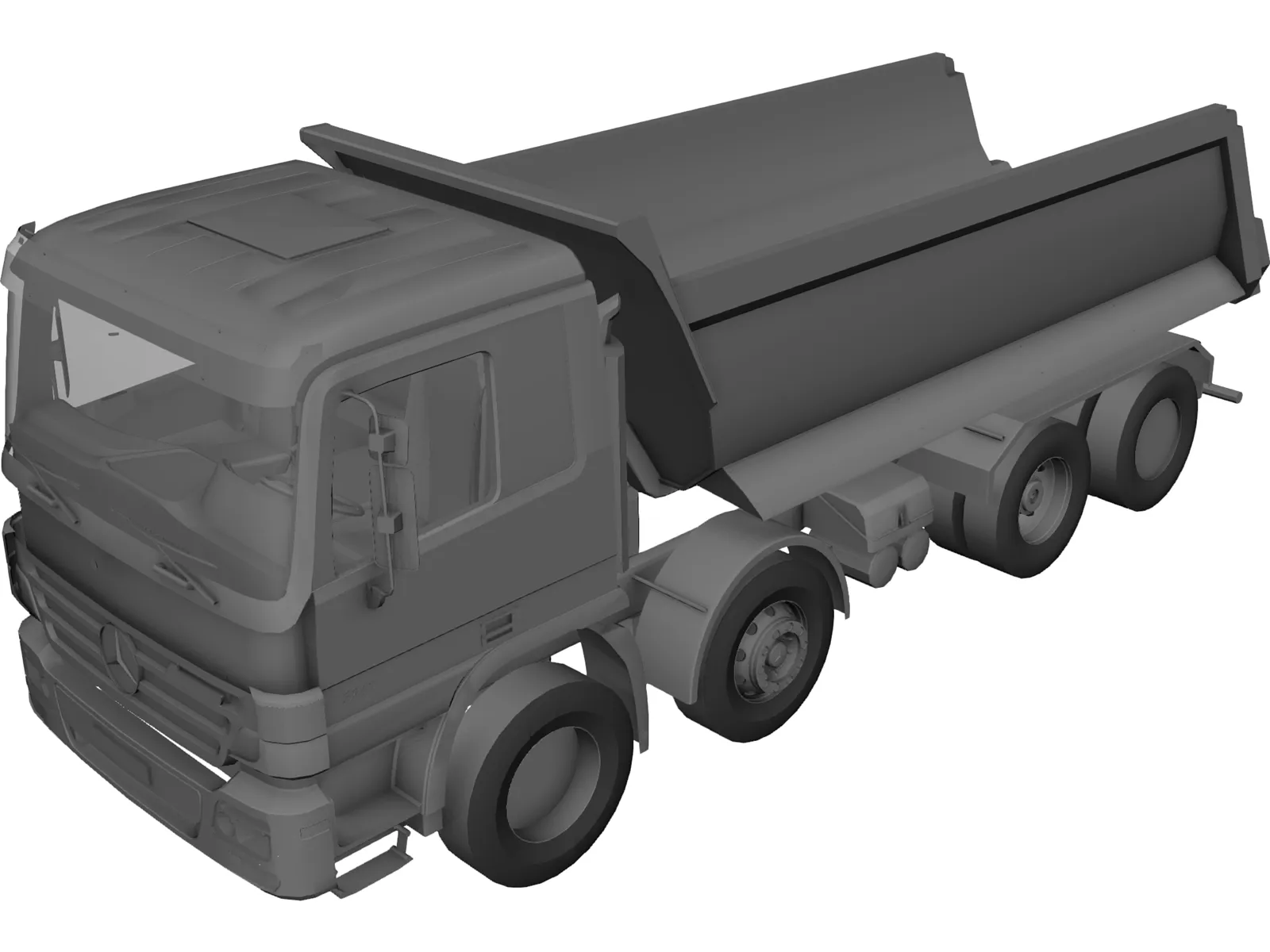 Mercedes-Benz Actros Dumper 3D Model main preview
