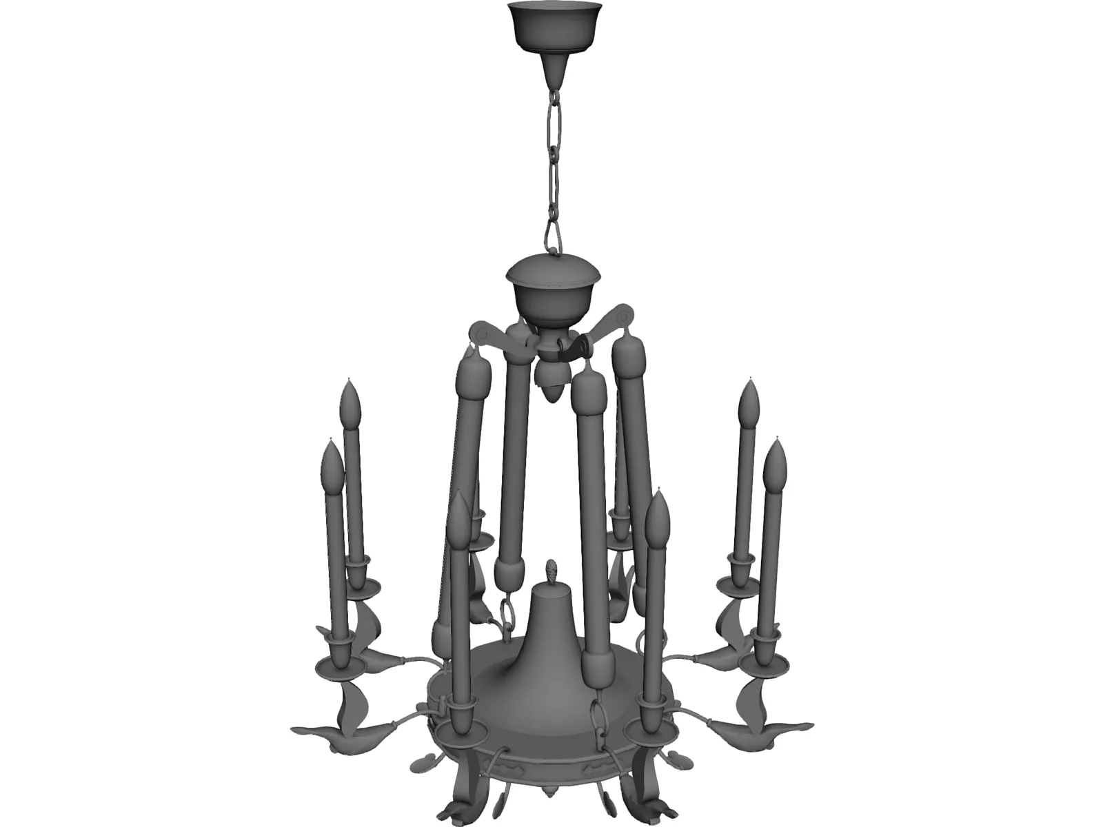 Chandelier 3D Model main preview
