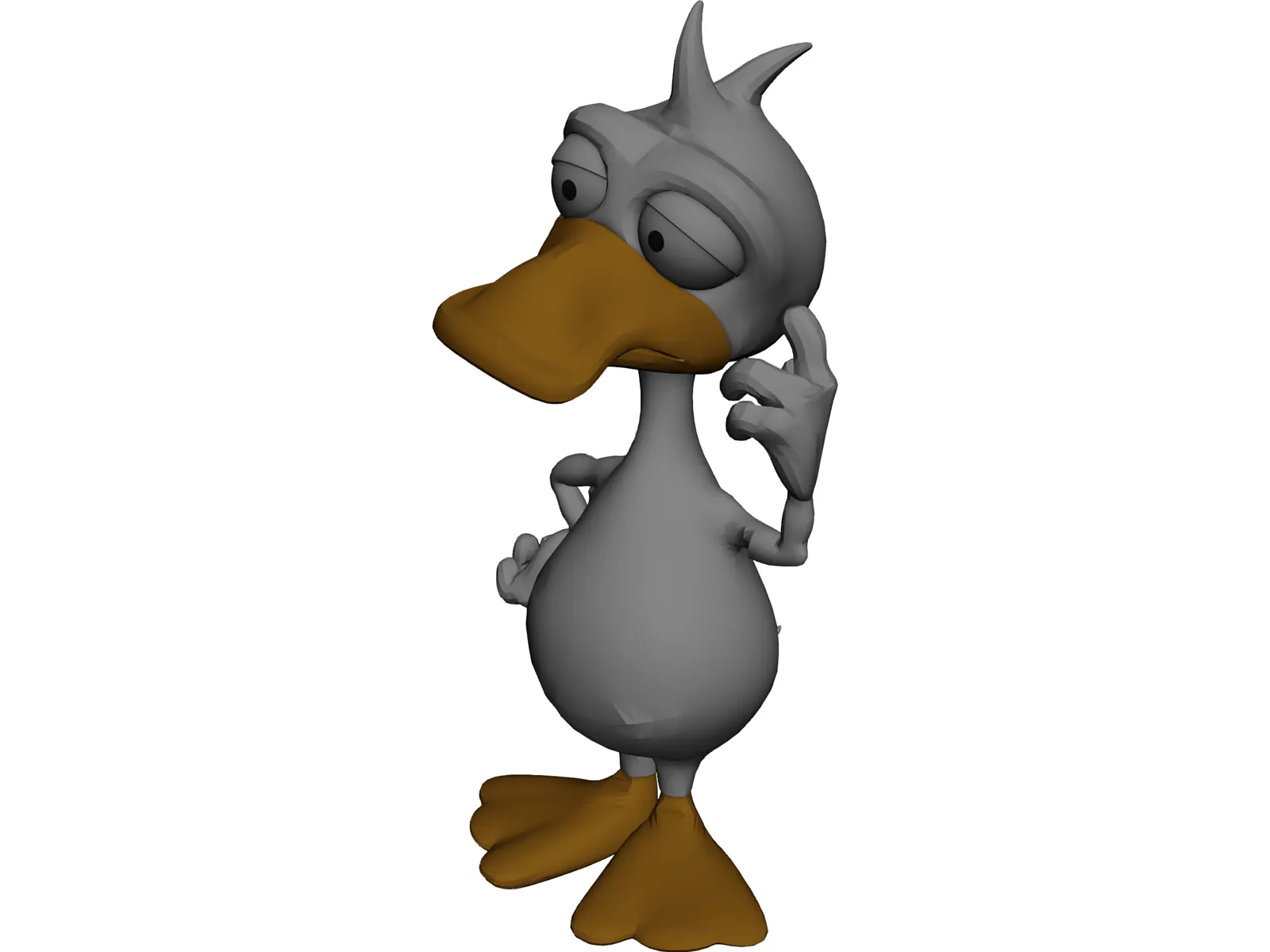 Duck Cartoon 3D Model main preview