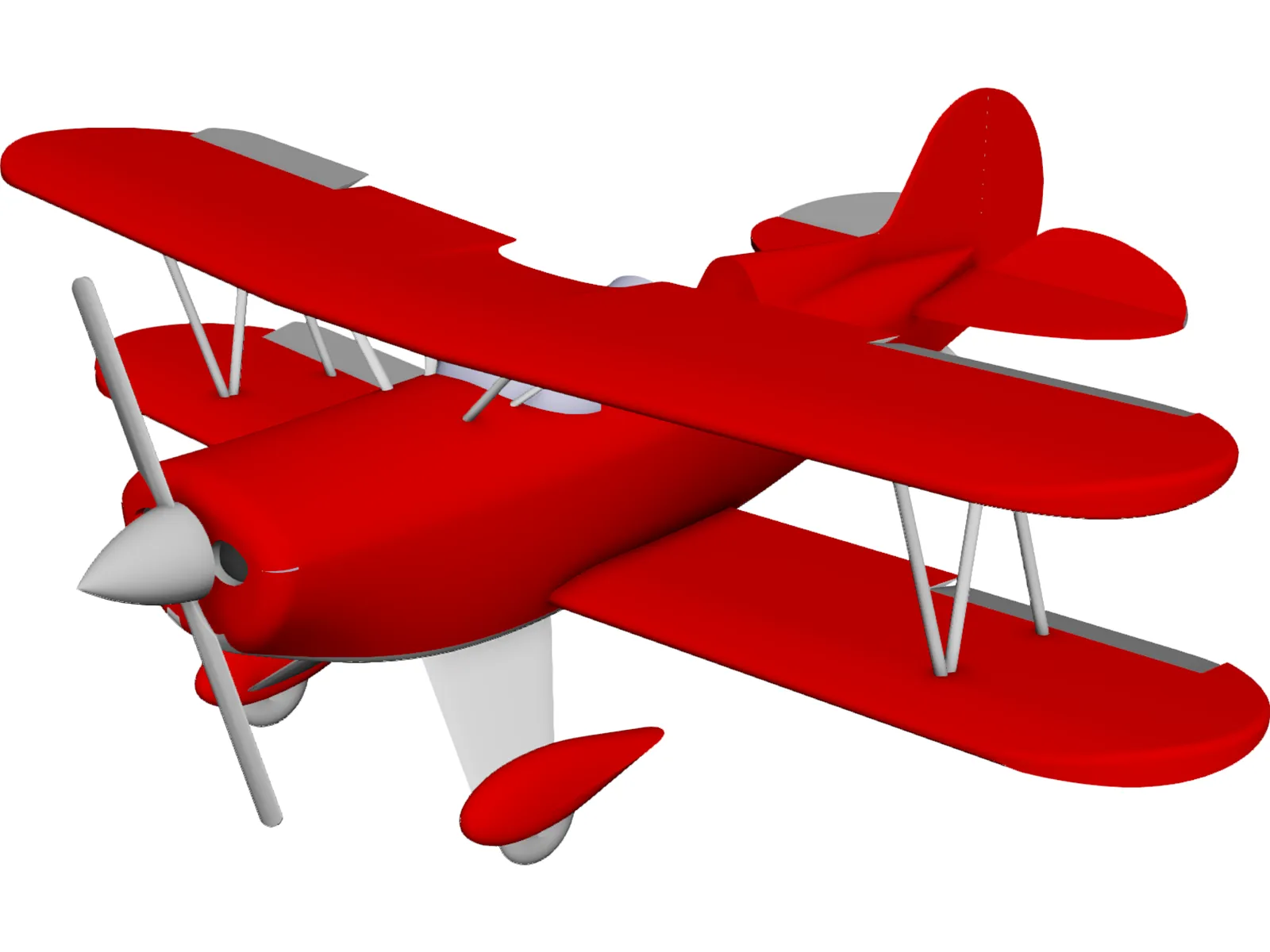 SPAD S.XIII Biplane 3D Model main preview
