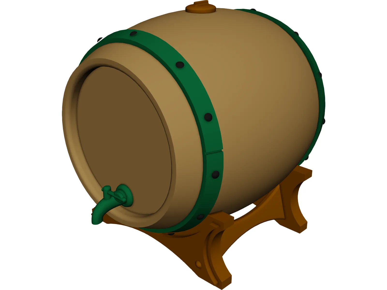 Barrel Beer 3D Model main preview