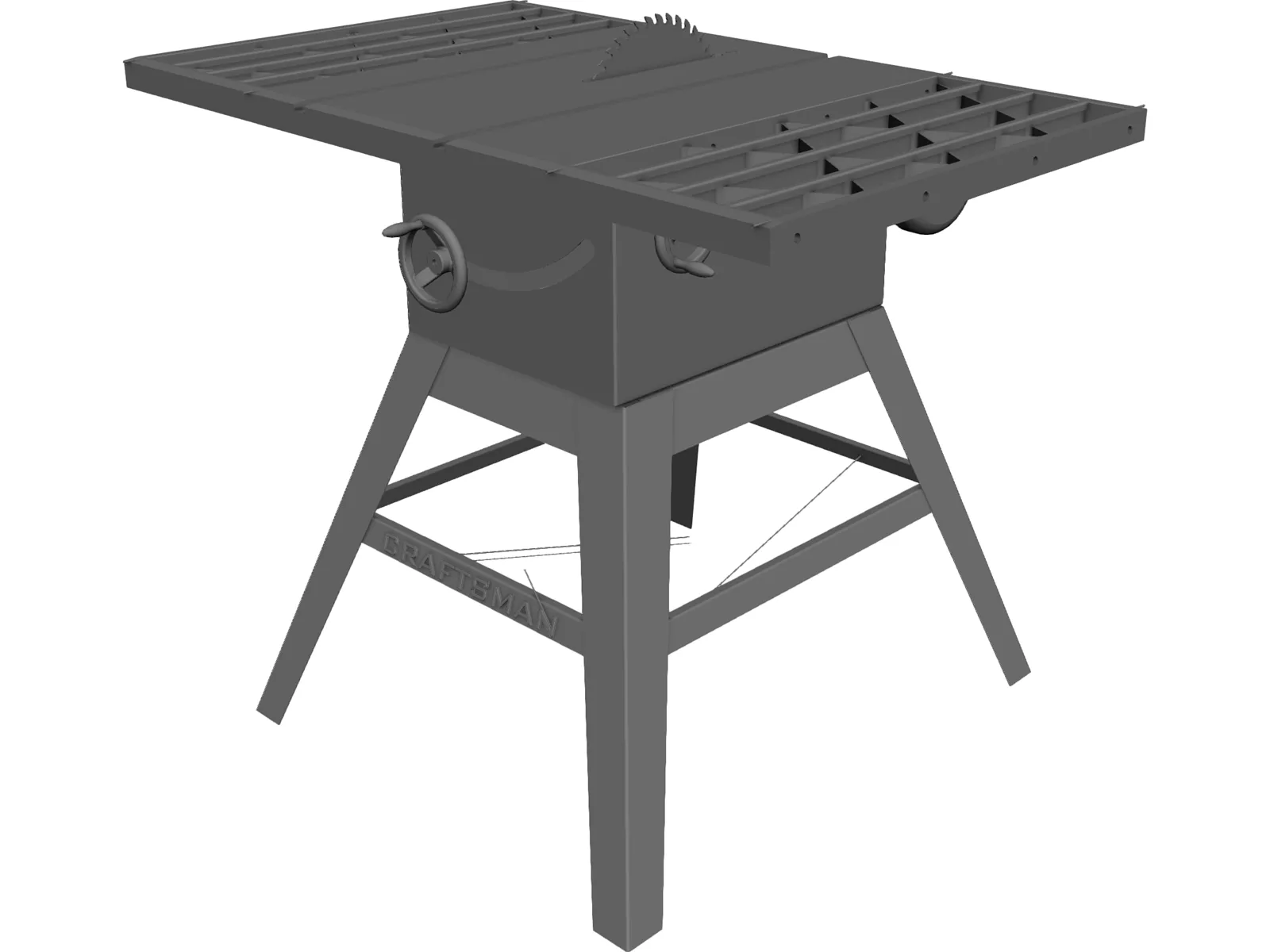 Table Saw Craftsman 3D Model main preview