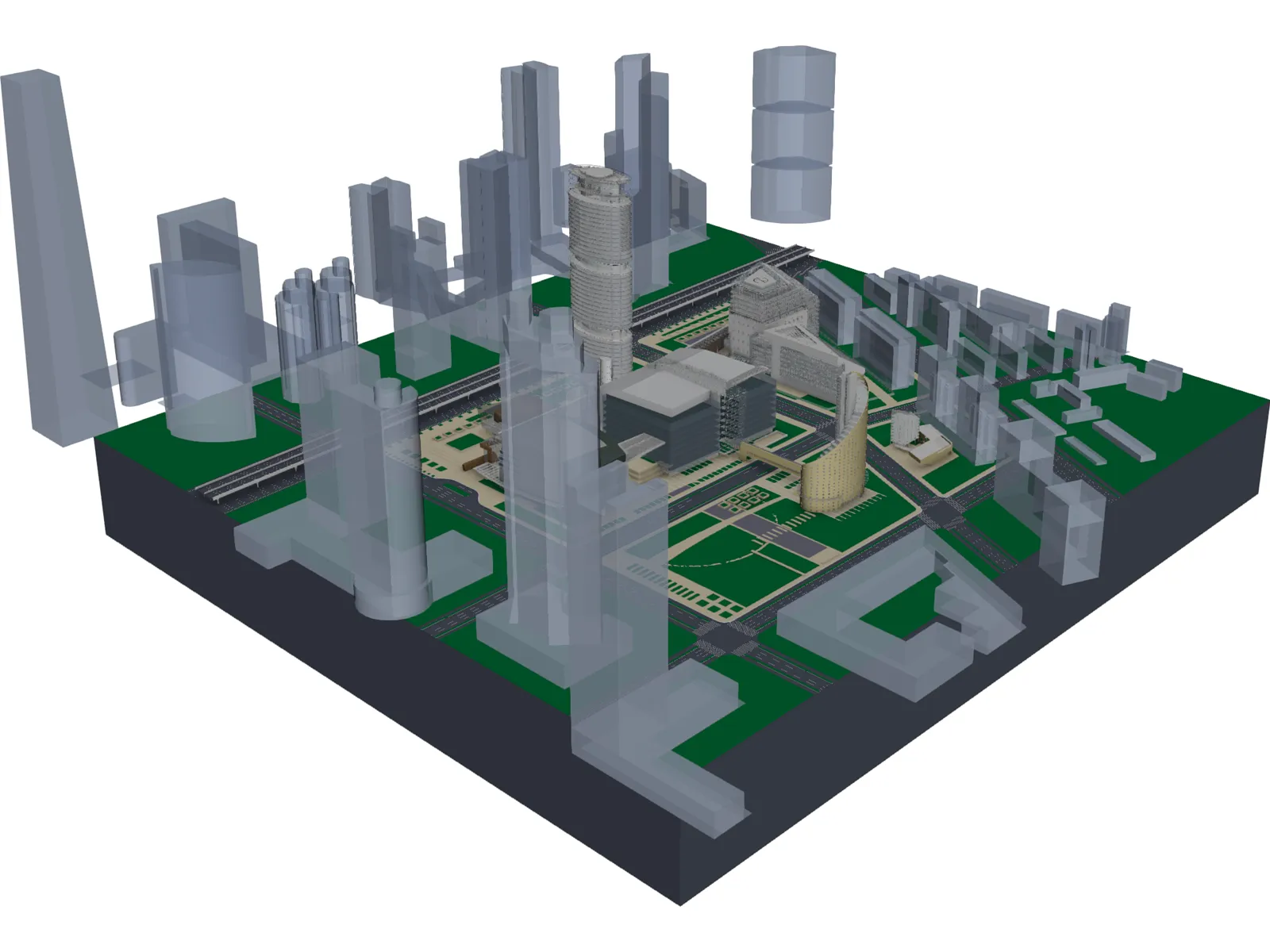 City Centre 3D Model main preview