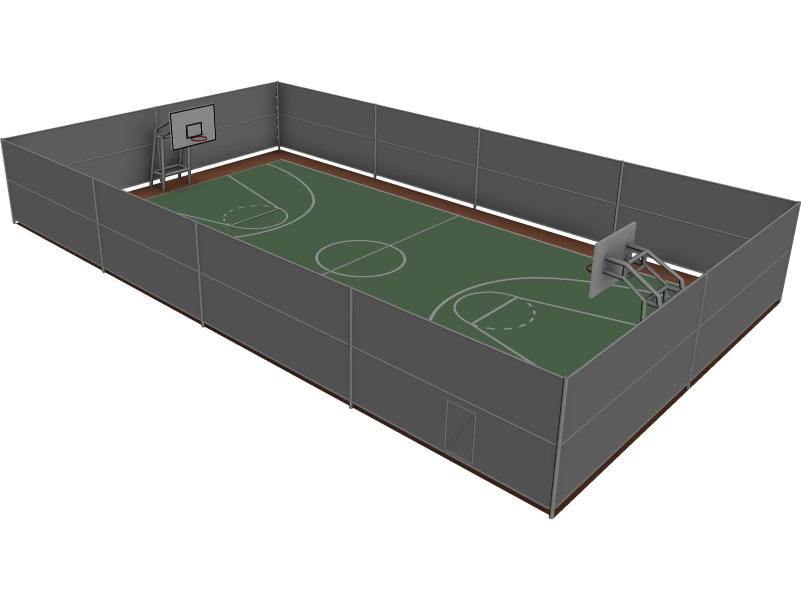 Basketball Area 3D Model main preview