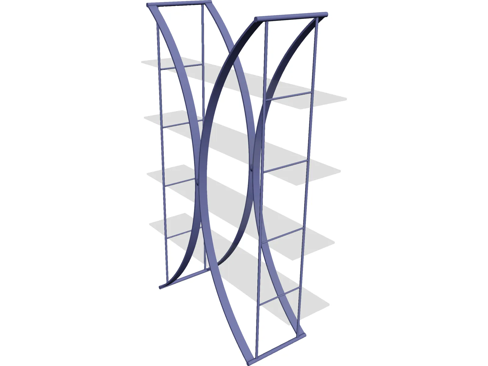 Book Shelf 3D Model main preview