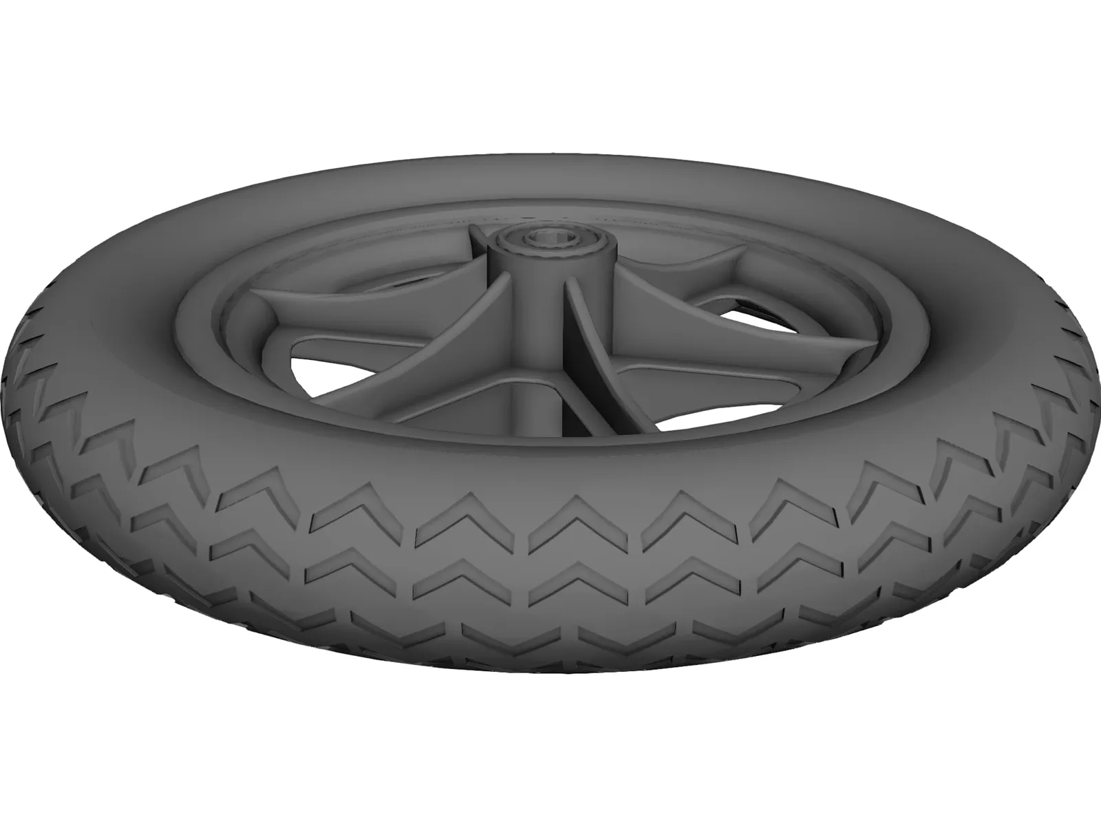 Wheel 12 Inch 3D Model main preview