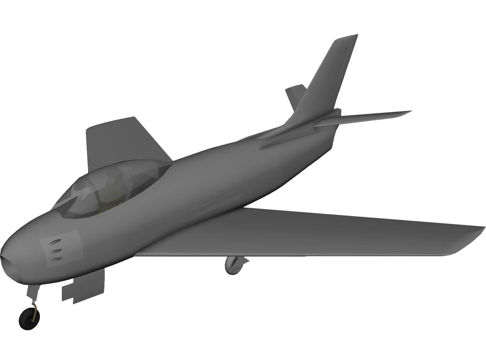 F-86 Sabre 3D Model main preview