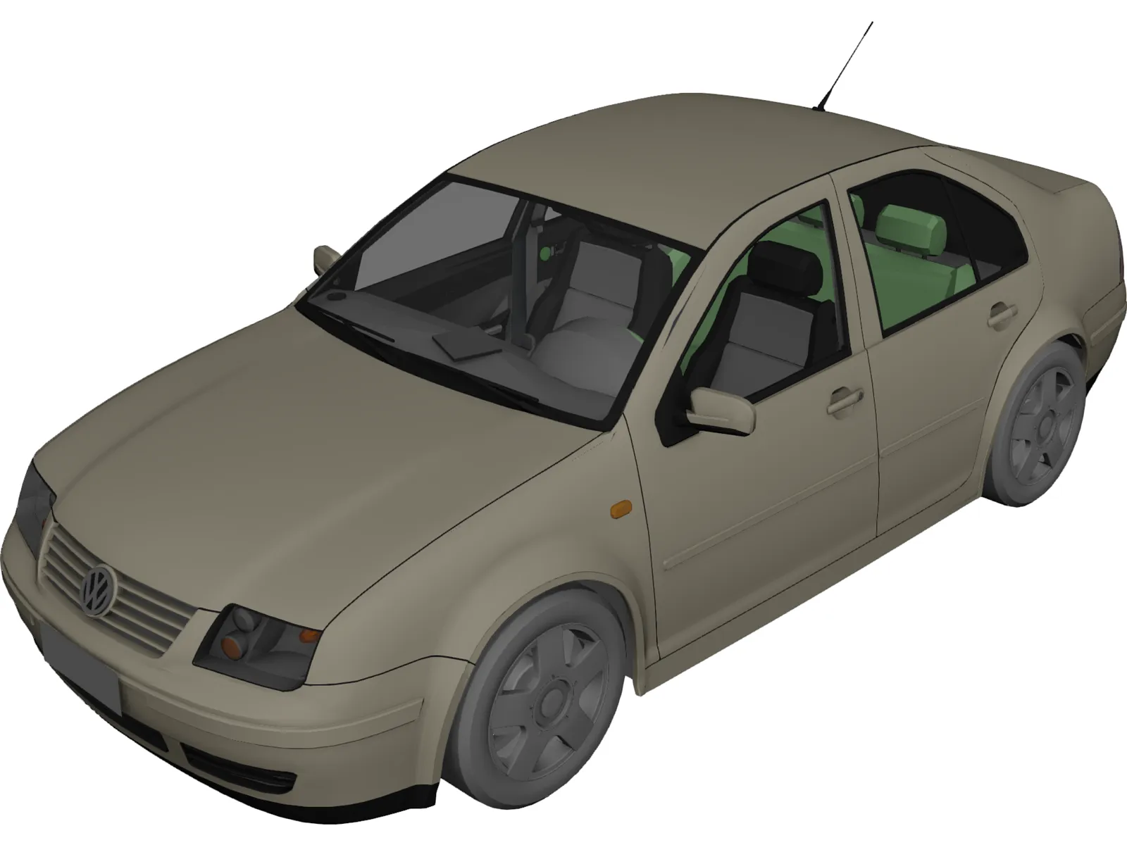 Volkswagen Bora 3D Model main preview