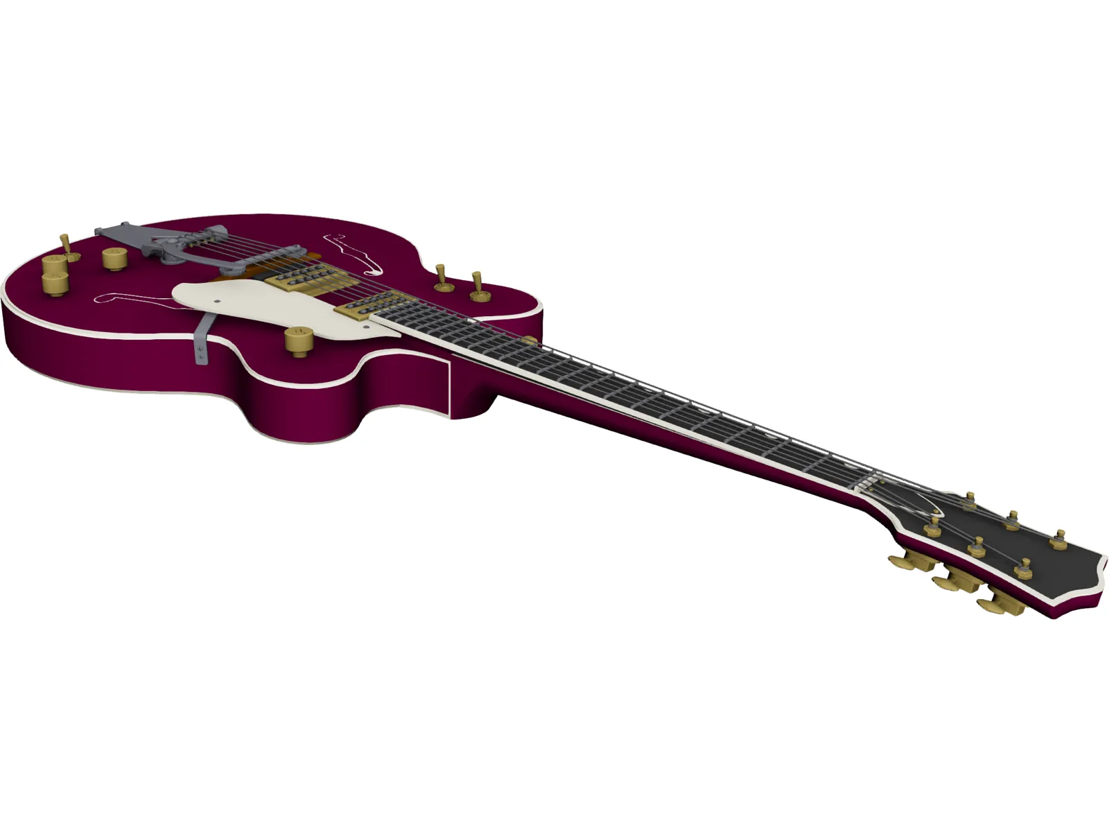 Gretsch Guitar Electric 3D Model main preview