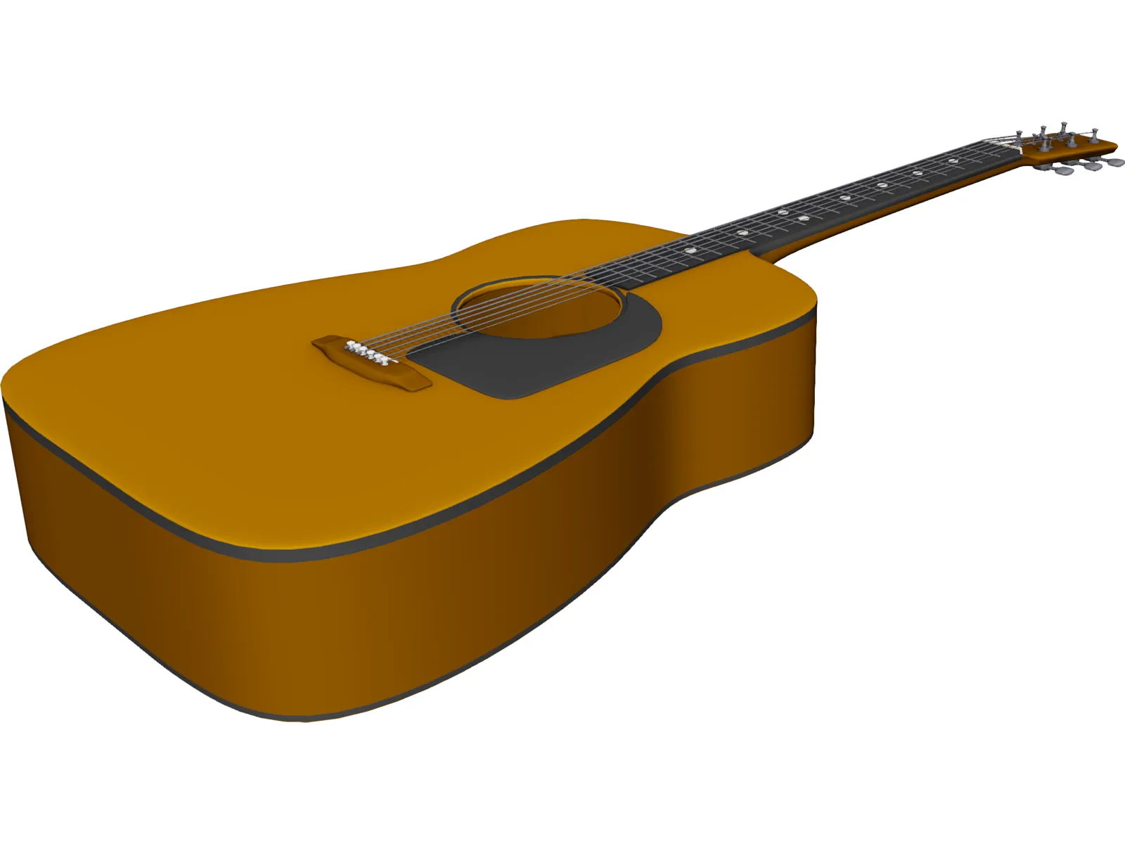 Guitar 3D Model main preview
