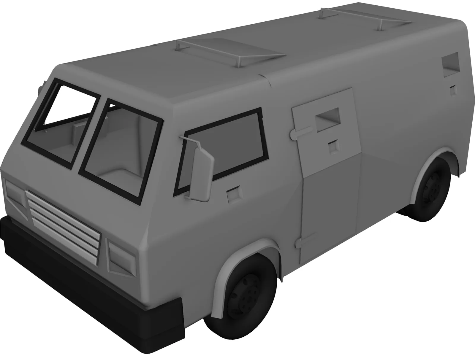 Armor Van 3D Model main preview