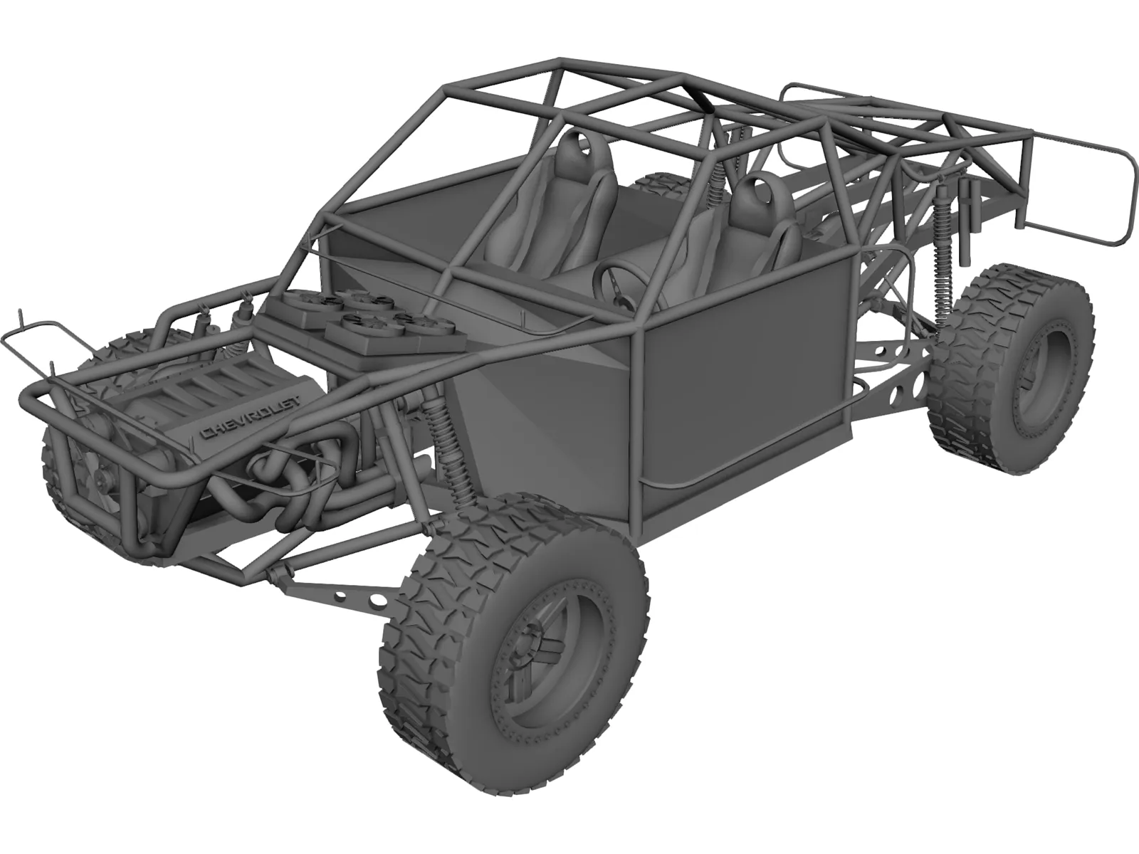 Champ Truck Chassis 3D Model main preview