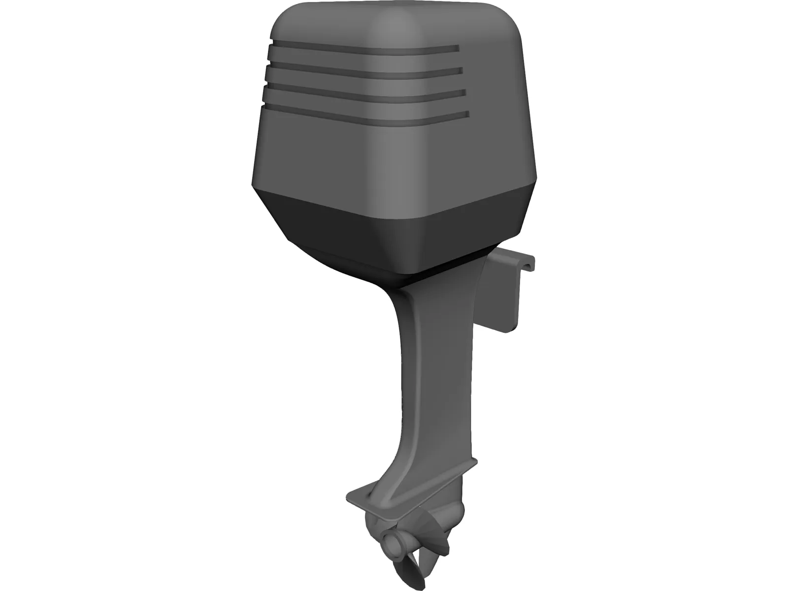 Outboard Motor 3D Model main preview