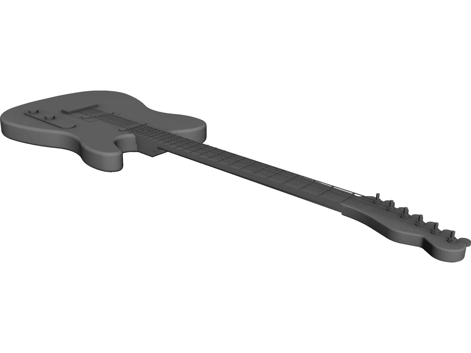 Guitar Electric 3D Model main preview
