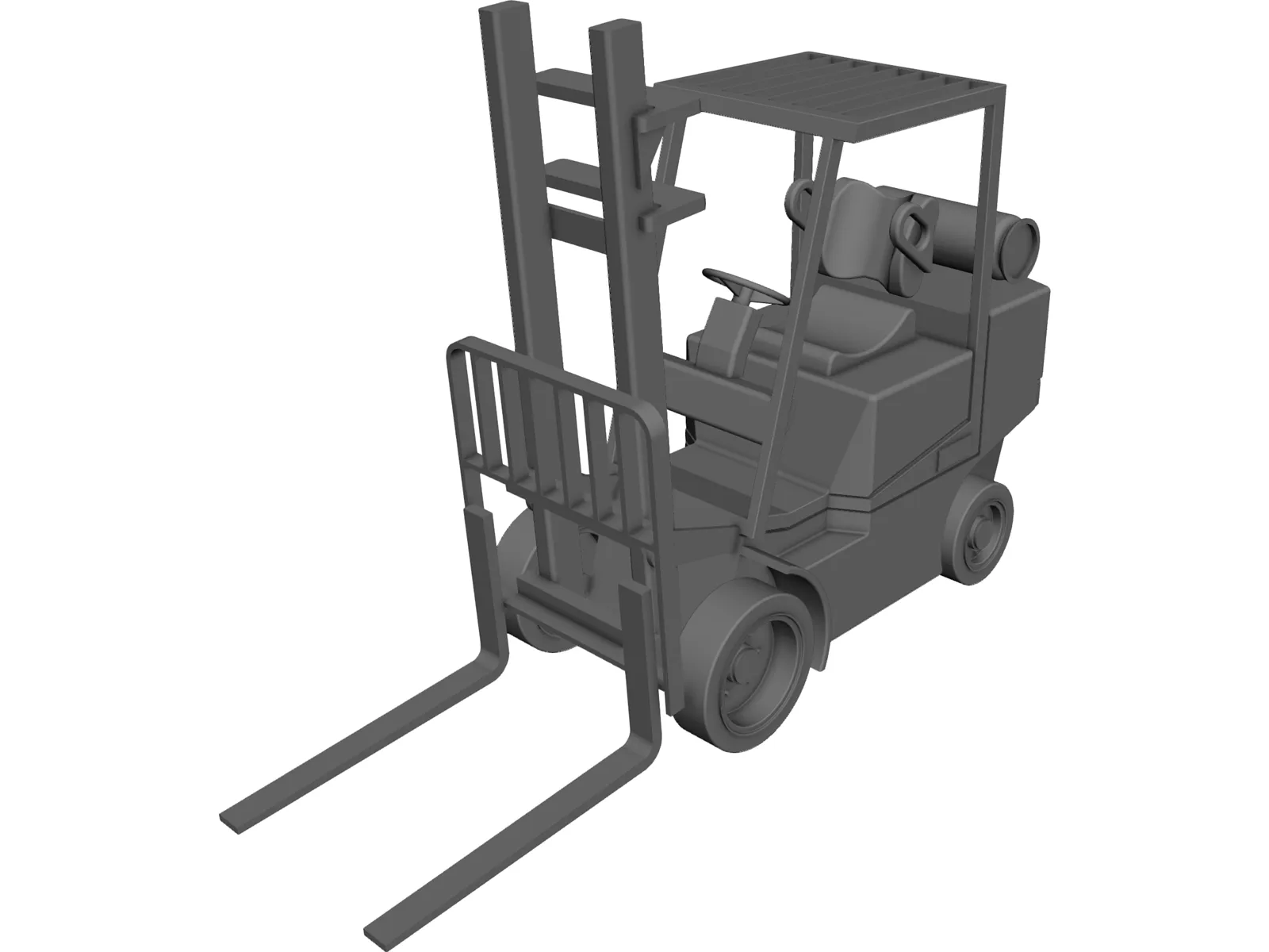 Forklift Clark 3D Model main preview