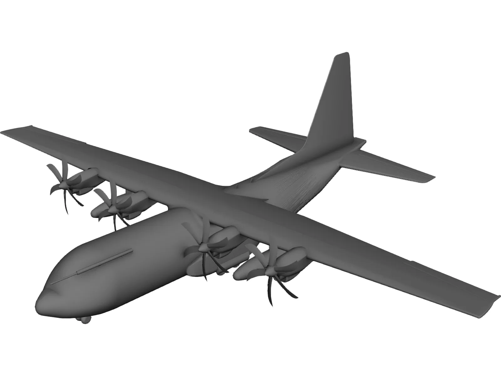 Lockheed C-130 Hercules 3D Model main preview