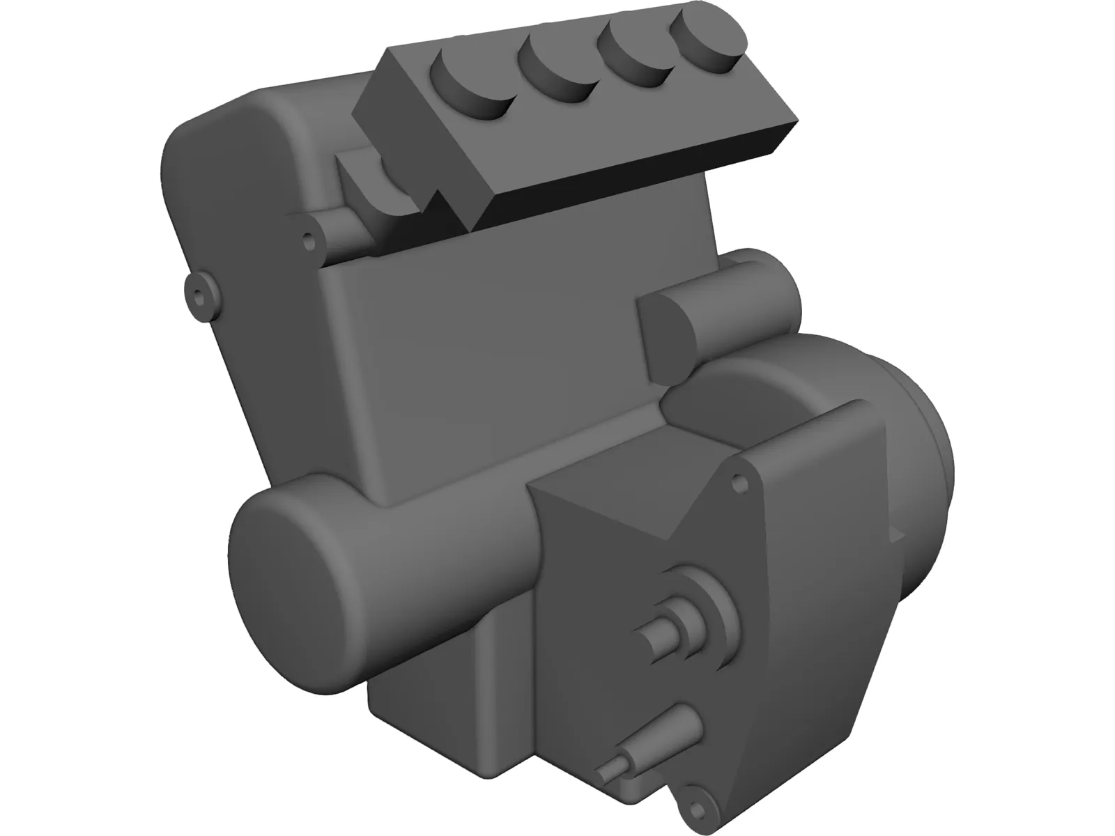 Suzuki Hayabusa Engine 3D Model main preview